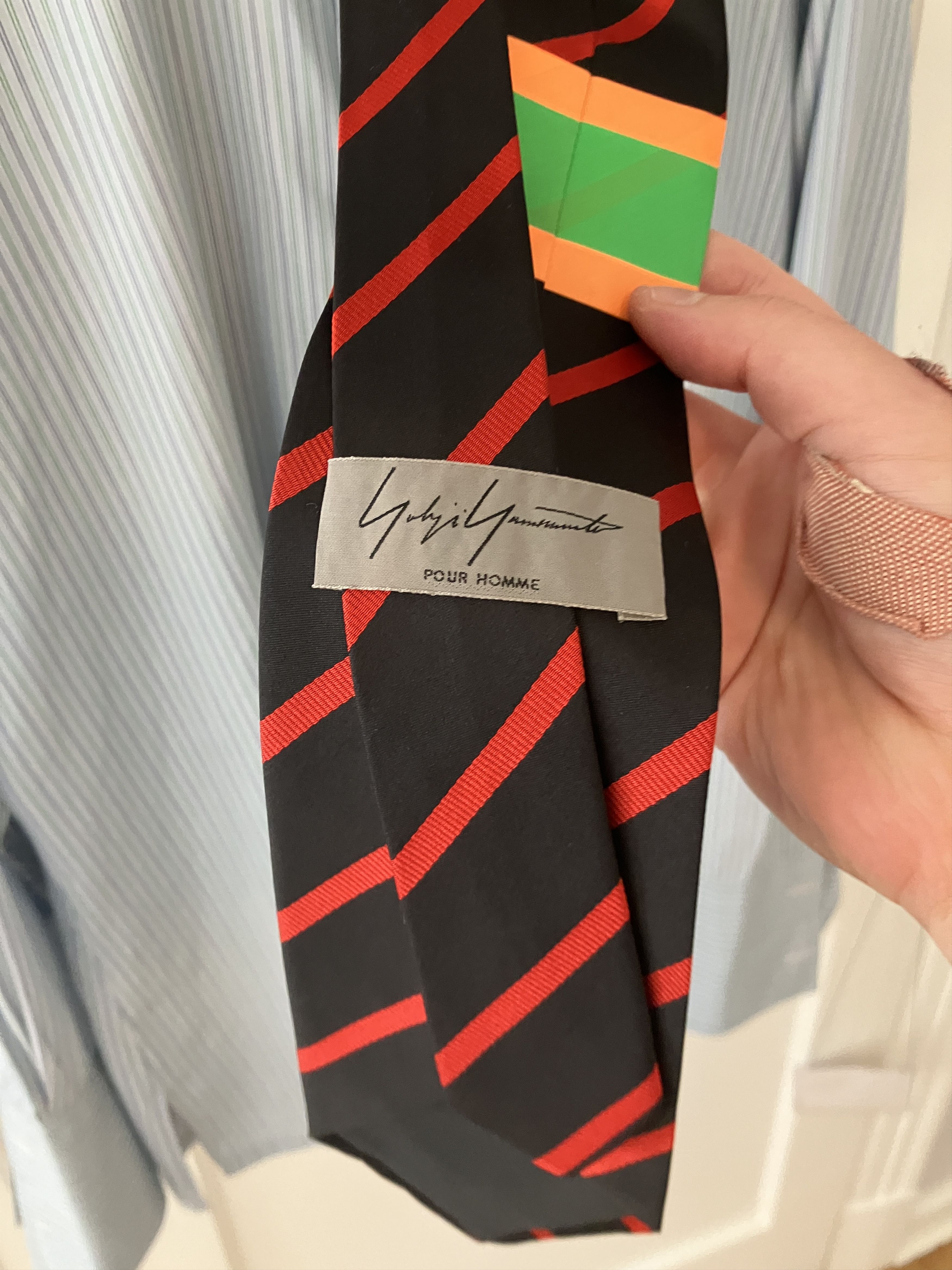 Yohji Yamamoto Yohji Yamamoto Pour Homme Duct Tape Stripe Tie Size ONE SIZE - 3 Thumbnail