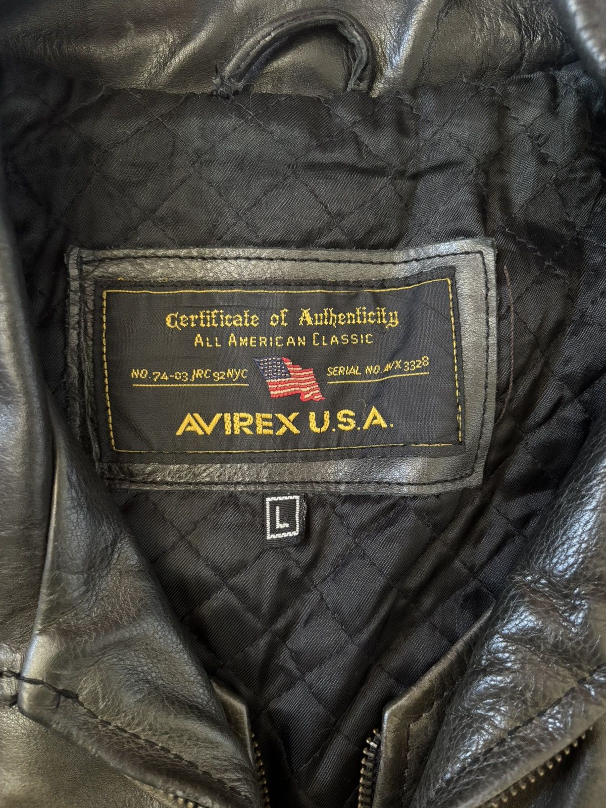 Avirex Vintage 90s Avirex Leather jacket Size US L / EU 52-54 / 3 - 3 Thumbnail