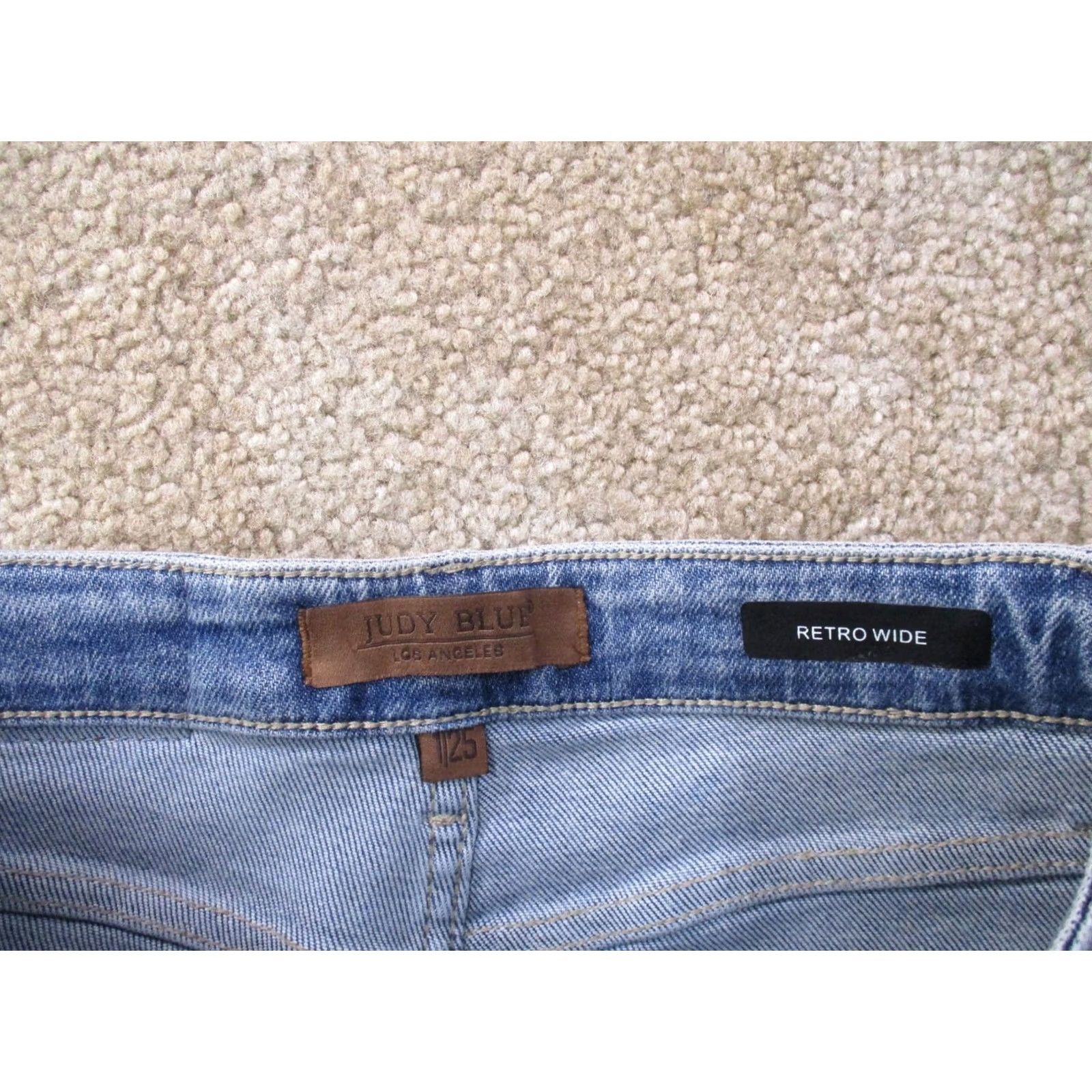 Vintage Judy Blue Jeans Women Wide-Leg 1/25 Blue Denim High Rise Stretch 33in Inseam 5-Pocket Size 25" / US 0 / IT 36 - 3 Thumbnail