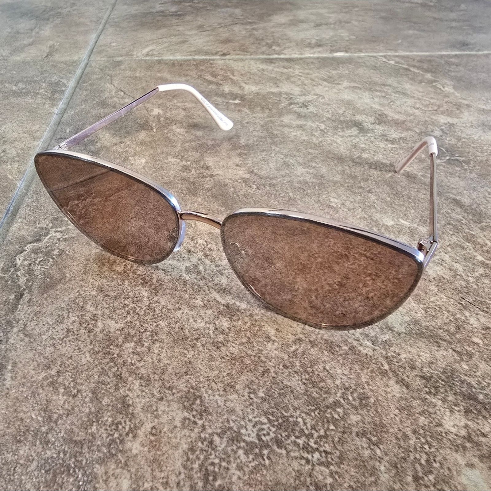 Other Light Pink Golden Cat Eye Sunglasses Size ONE SIZE - 1 Thumbnail