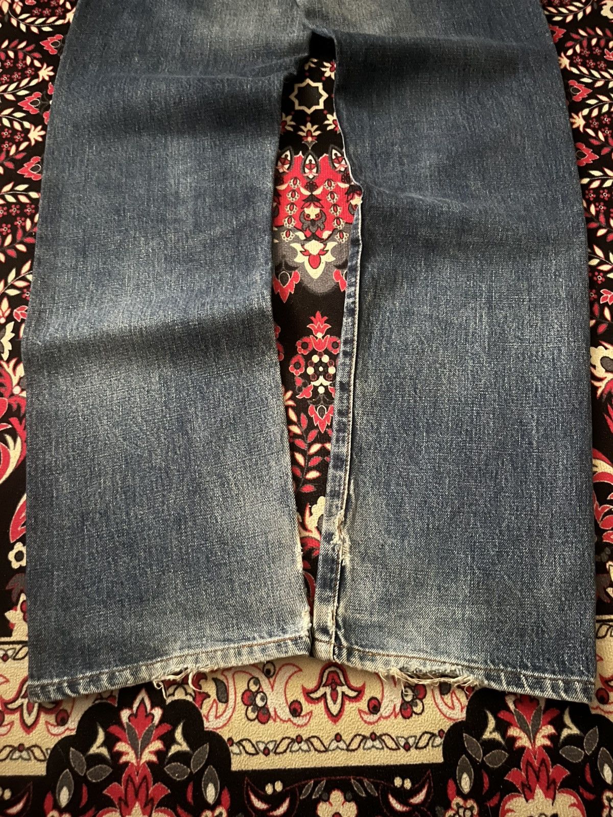 Levi's × Vintage ⚡️Vintage⚡️Levi’s 502XX Big E Talon Zip Redline Selvedge Jeans Size US 29 - 13 Thumbnail