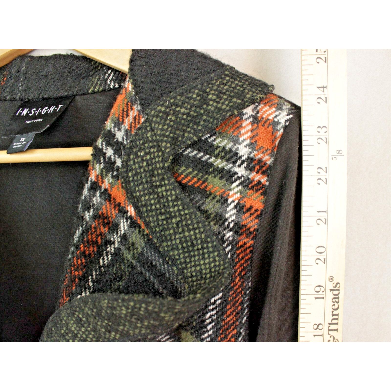 Insight Insight New York Short Plaid Jacket - Long Sleeve - Size 12 Size XL / US 12-14 / IT 48-50 - 6 Thumbnail