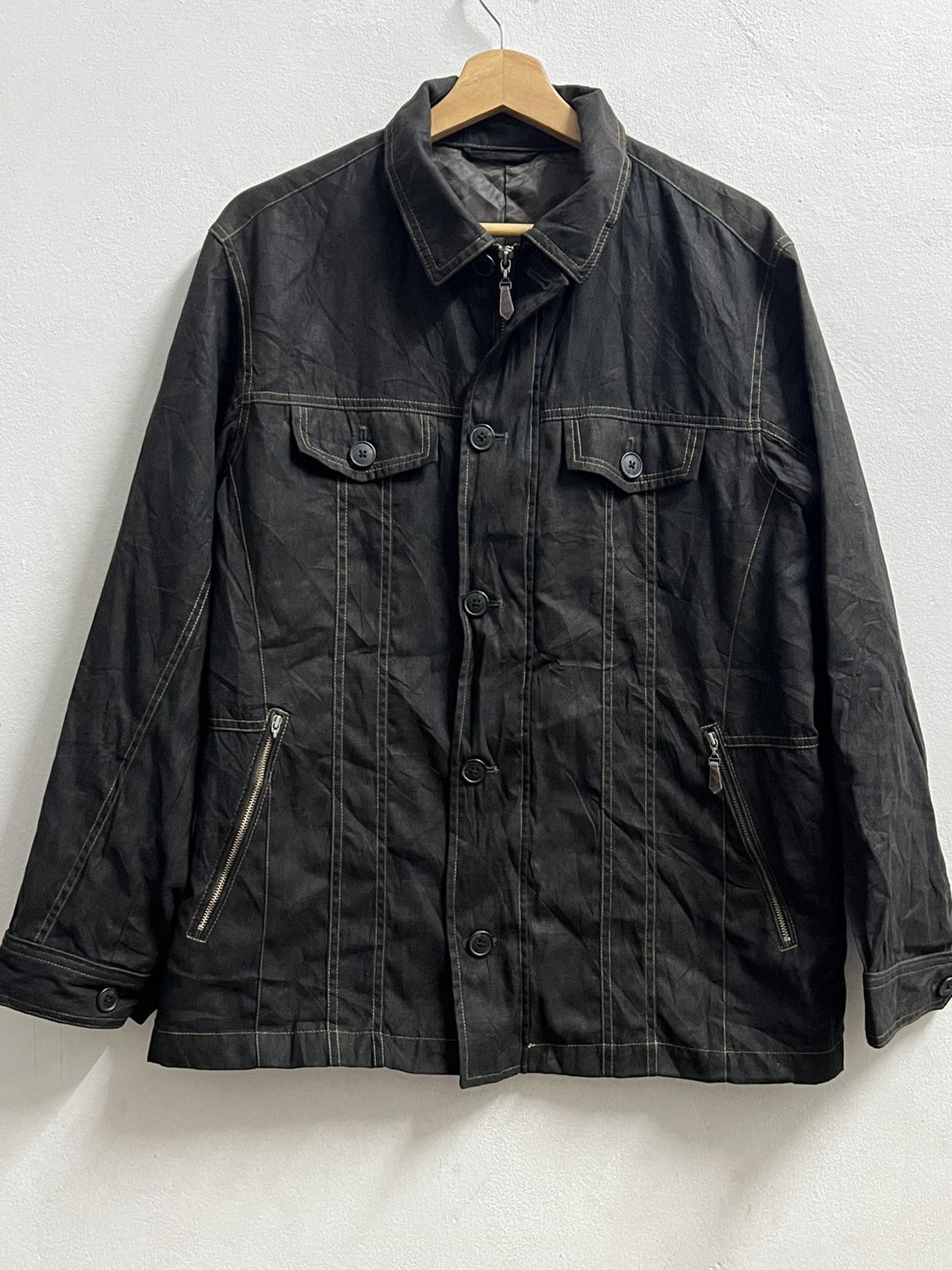 Kansai Yamamoto Sisley zipper jacket soft cotton