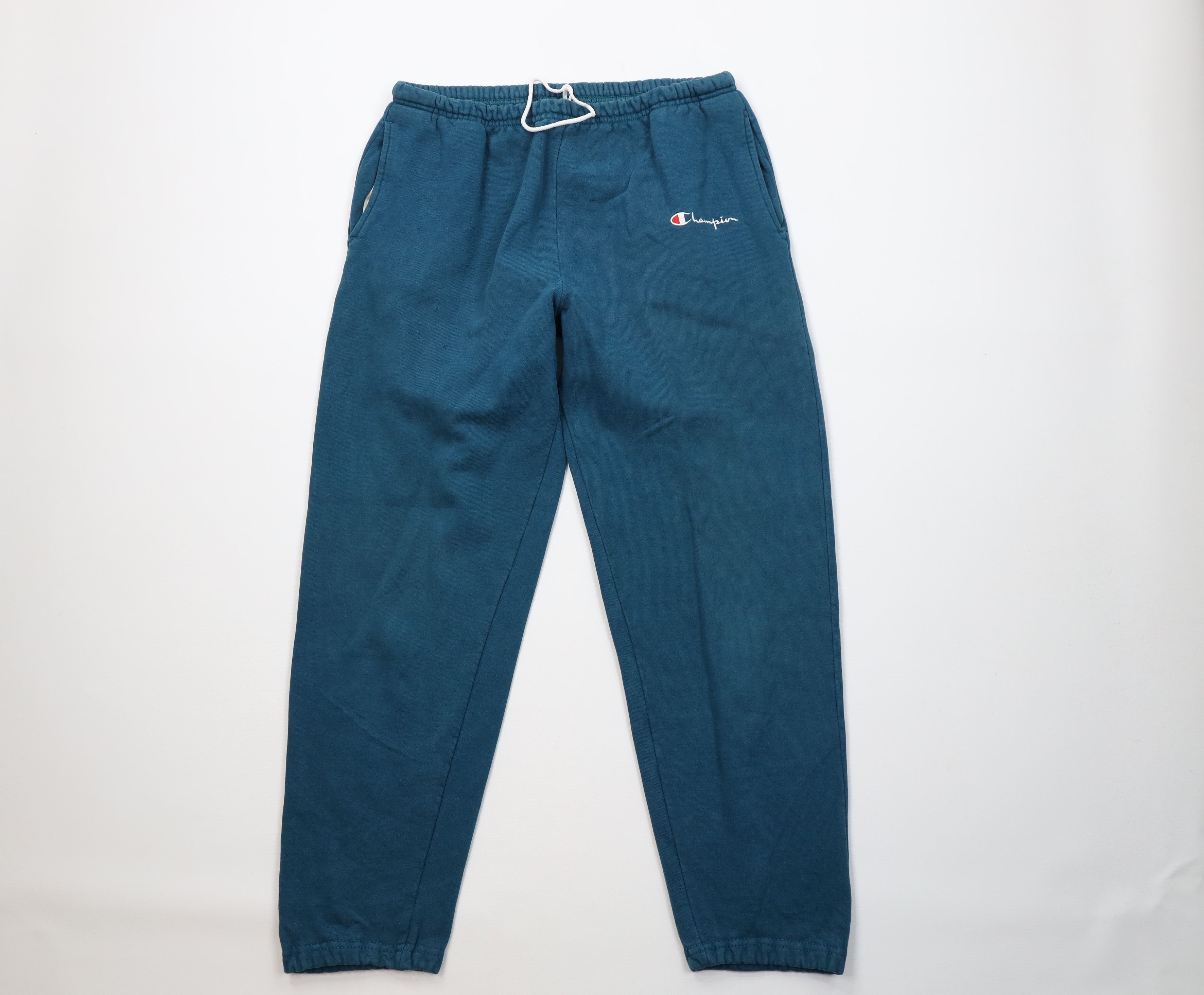 Champion Vintage 90s Champion Spell Sweatpants Joggers Pants Blue USA Size US 38 / EU 54 - 1 Thumbnail