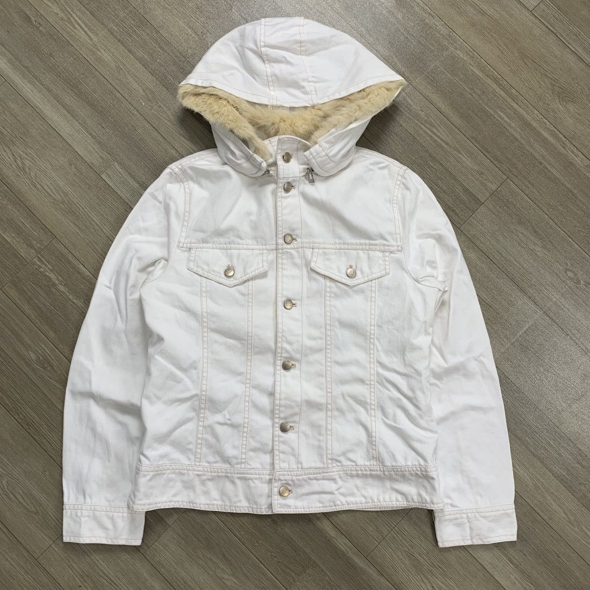 Japanese Brand Enrico Coveri Bandiera Trucker Fur Jeans Jacket Size US L / EU 52-54 / 3 - 2 Thumbnail