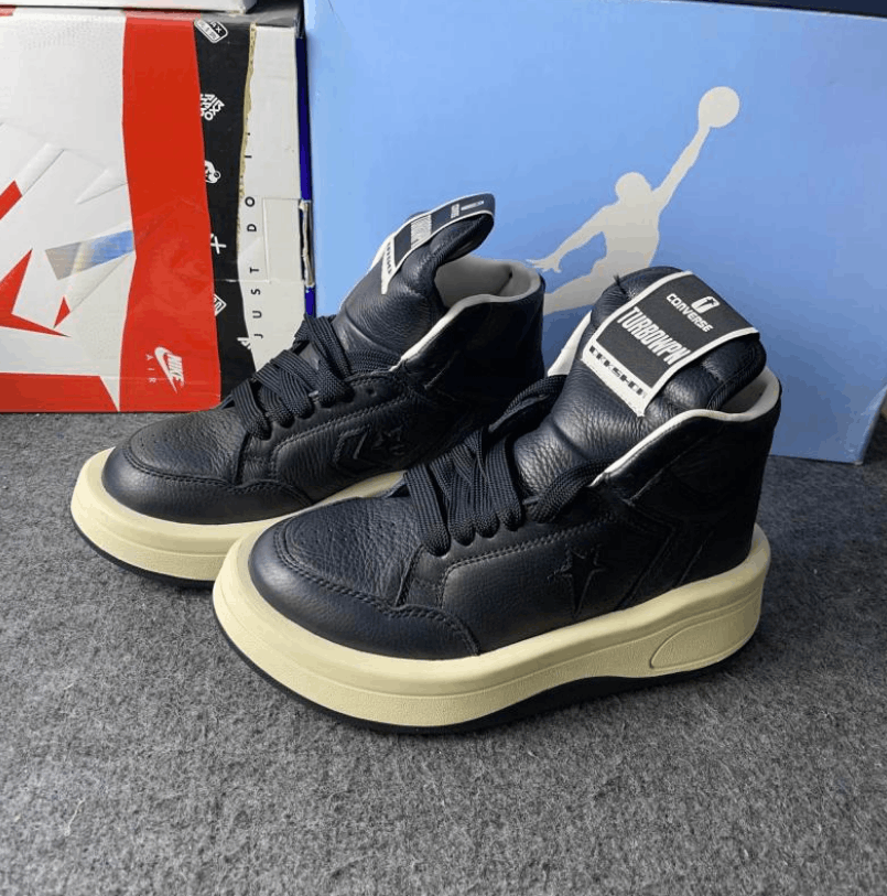 Rick Owens Rick Owens TURBOWPN Black High Top Size US 5 / IT 35 - 1 Thumbnail