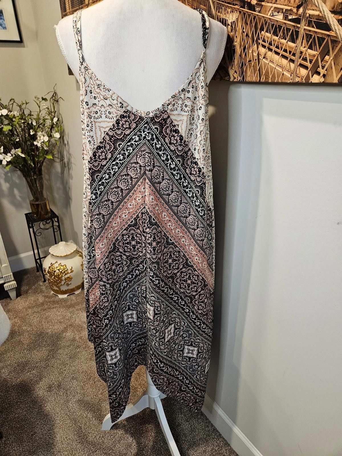 Designer Speed Control Bohemian Midi Dress with Chain #208 Size XXL / US 16-18 / IT 52-54 - 3 Thumbnail