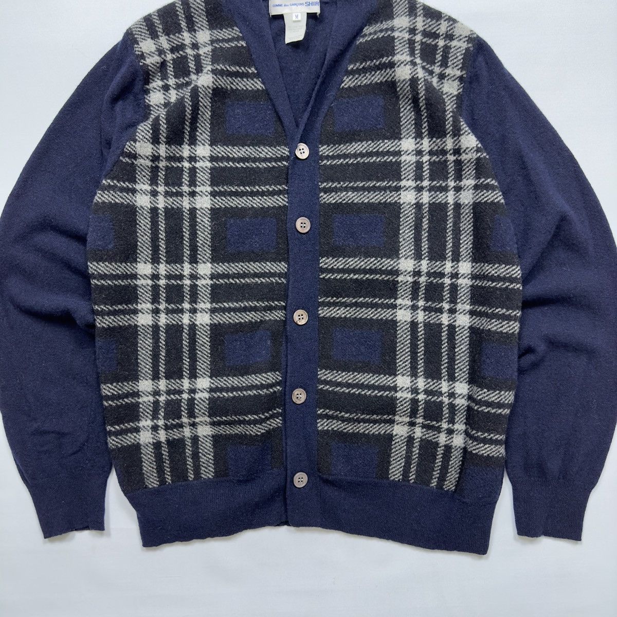 Comme des Garcons Comme des Garcons Shirt - Tartan Check Knitted Cardigan Size US M / EU 48-50 / 2 - 5 Thumbnail
