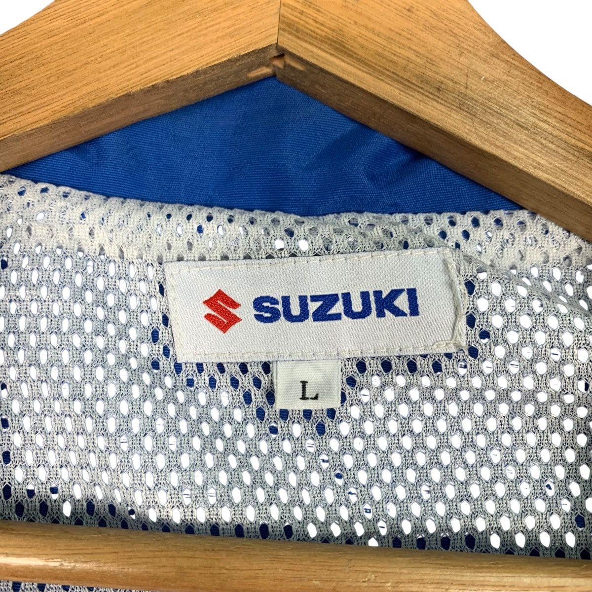 Vintage SUZUKI WAGON R Red Blue Coloblock Jacket #1272-C57 Size US L / EU 52-54 / 3 - 17 Thumbnail