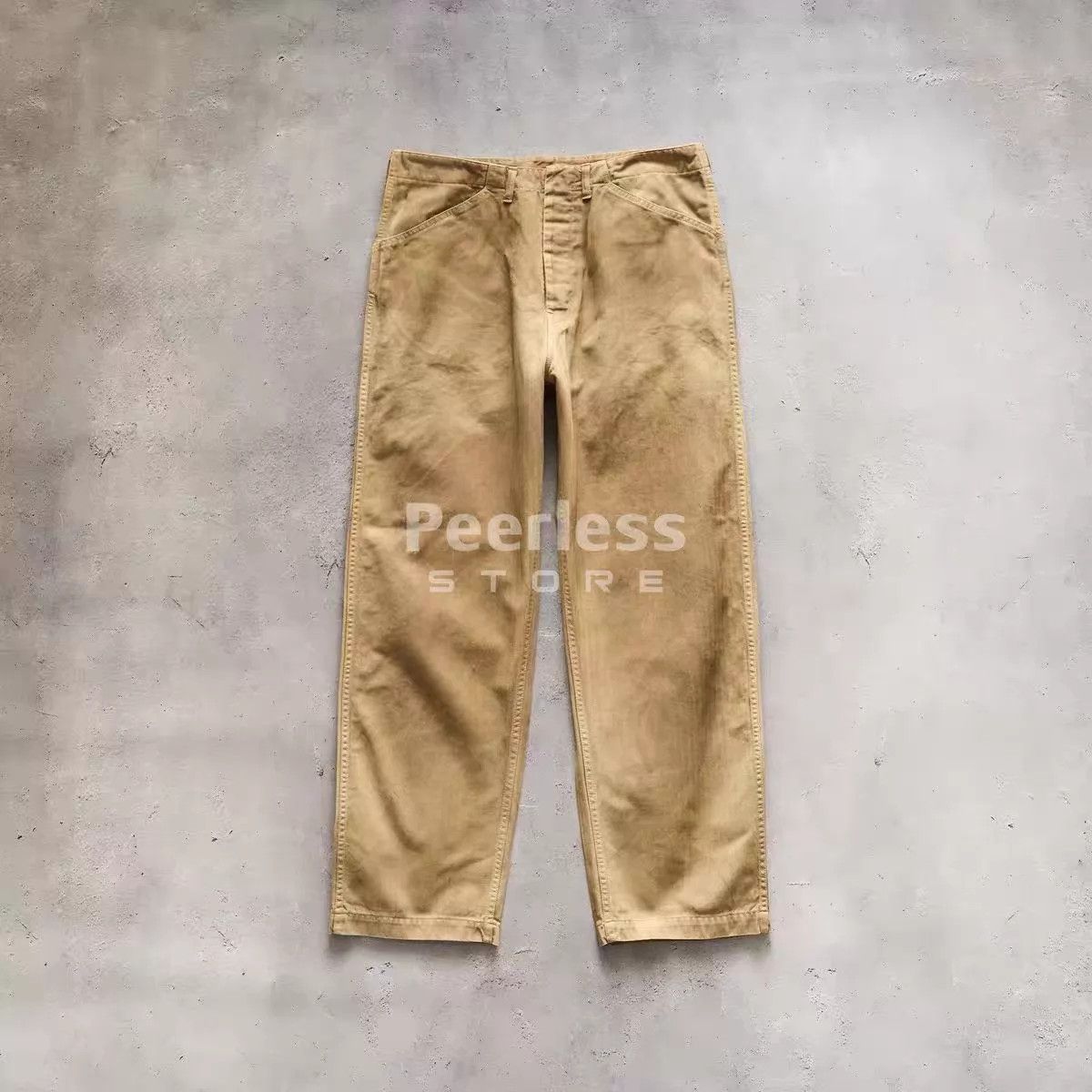 Other BOWWOW USMC P-41 HBT Stained Olive Yellow XL 26ss Size US 36 / EU 52 - 6 Thumbnail
