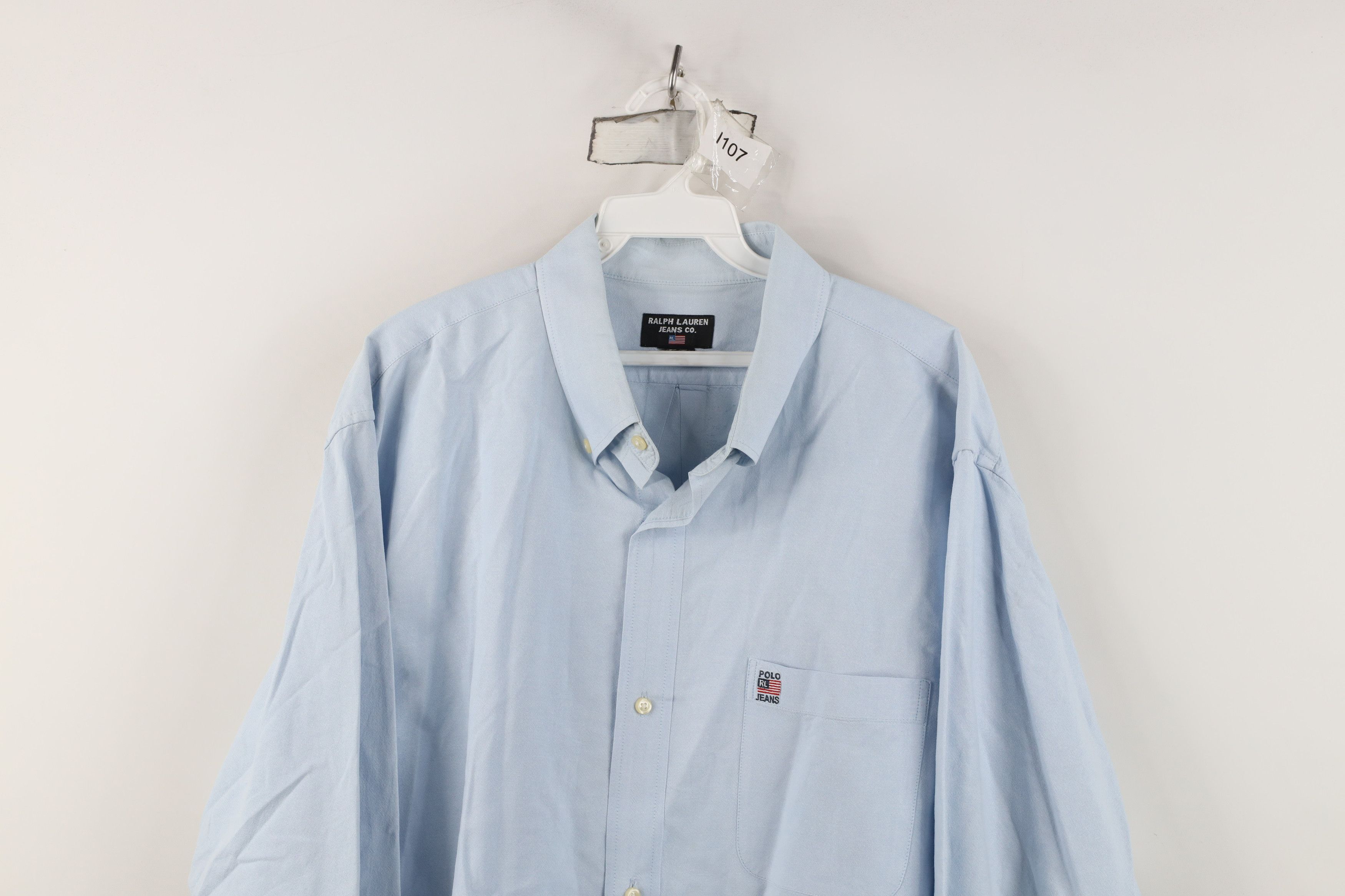 Ralph Lauren Vintage 90s Ralph Lauren USA Flag Oxford Button Down Shirt Size US XXL / EU 58 / 5 - 2 Thumbnail