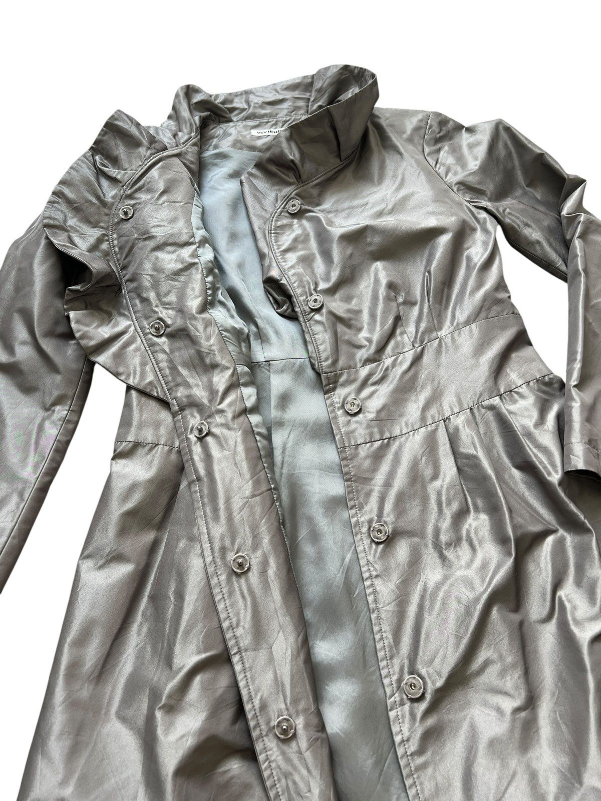 Vivienne Tam 2000s Vivienne Tam Silver Coat Size S / US 4 / IT 40 - 11 Thumbnail