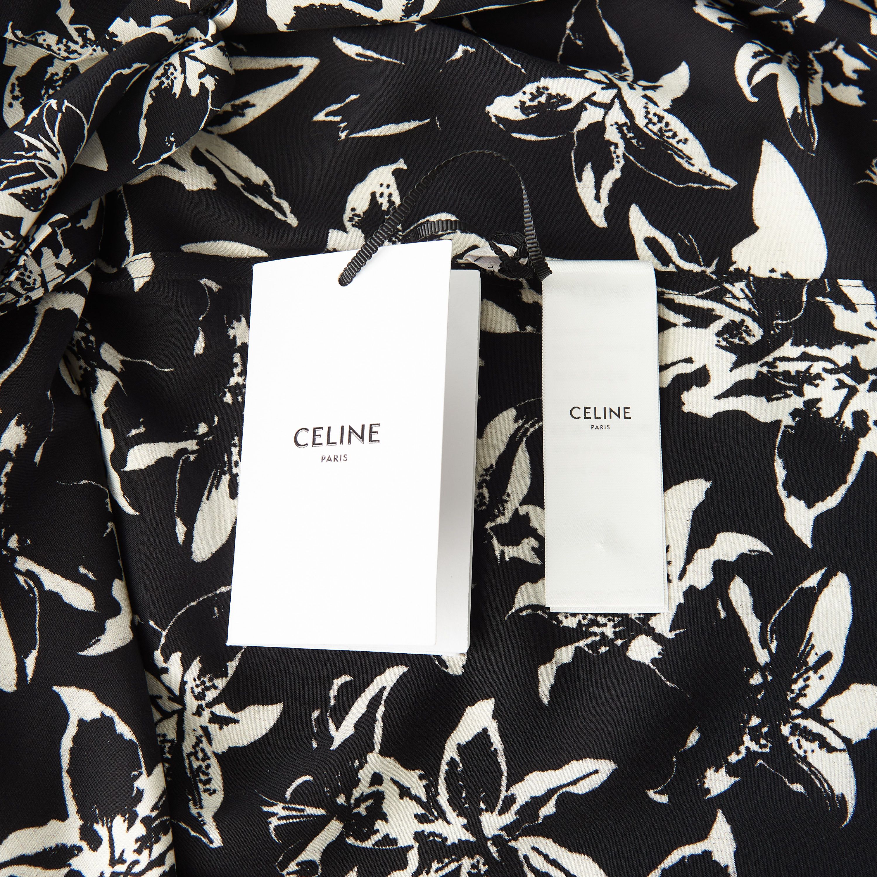 Celine Loose Hawaiian Shirt - Large Lily Flower Print Viscose Size US M / EU 48-50 / 2 - 9 Thumbnail