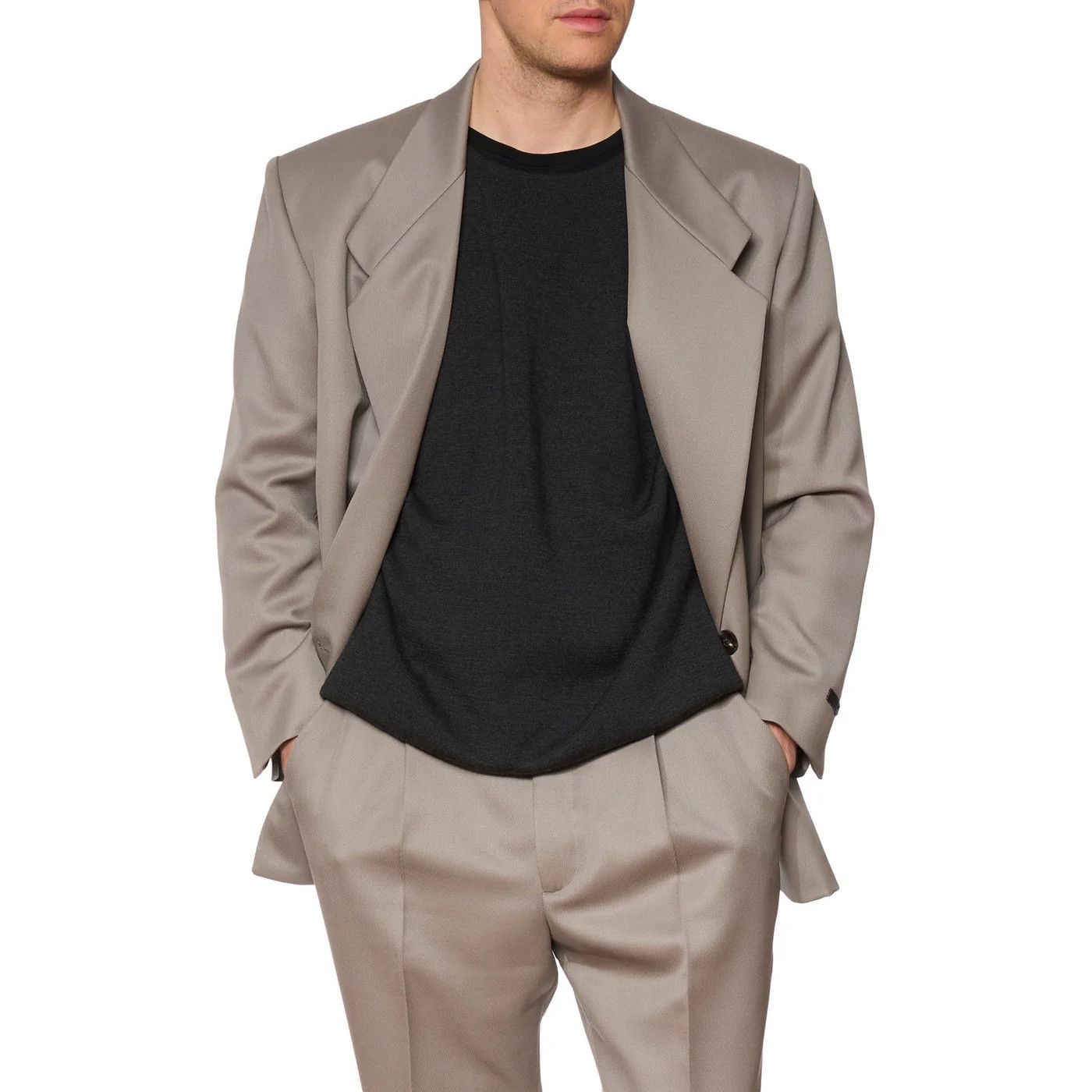 Fear of God FEAR OF GOD ETERNAL Gray Dusty Cement Wool DB Suit Jacket Size 40R - 1 Thumbnail