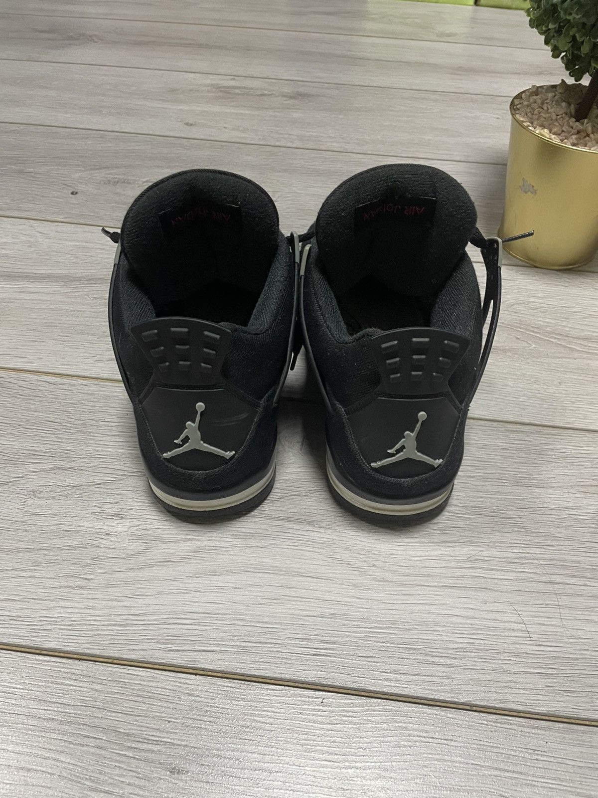 Jordan Brand Nike Jordan 4 Black Canvas sneakers Size US 9 / EU 42 - 4 Thumbnail