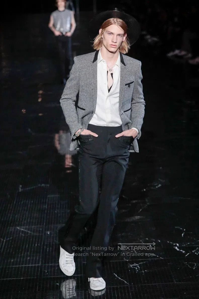 Saint Laurent Paris Saint Laurent SLP Wool Checked Blazer Size US L / EU 52-54 / 3 - 7 Thumbnail