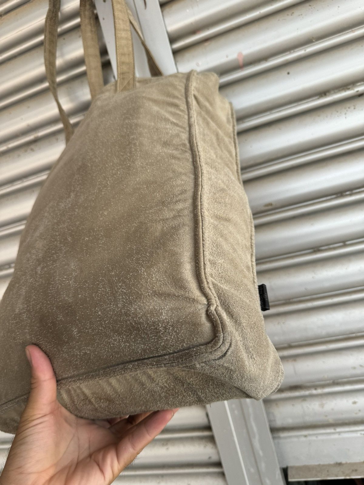Designer × Tete Homme Tete Homme suede leather tote bag Size ONE SIZE - 5 Thumbnail