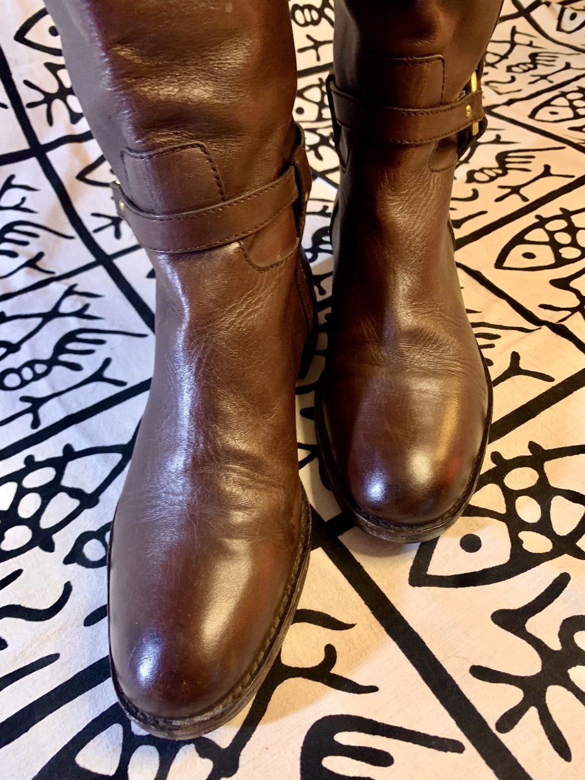 Coach COACH Monday Women's Brown Leather Riding Boots, A7144 Size US 7.5 / IT 37.5 - 4 Thumbnail