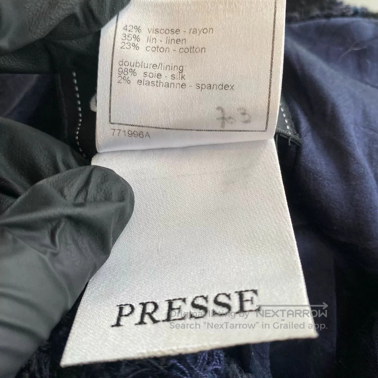 Chanel Chanel Cotton Twill Slip Dress in Navy. Size US M / EU 48-50 / 2 - 5 Thumbnail