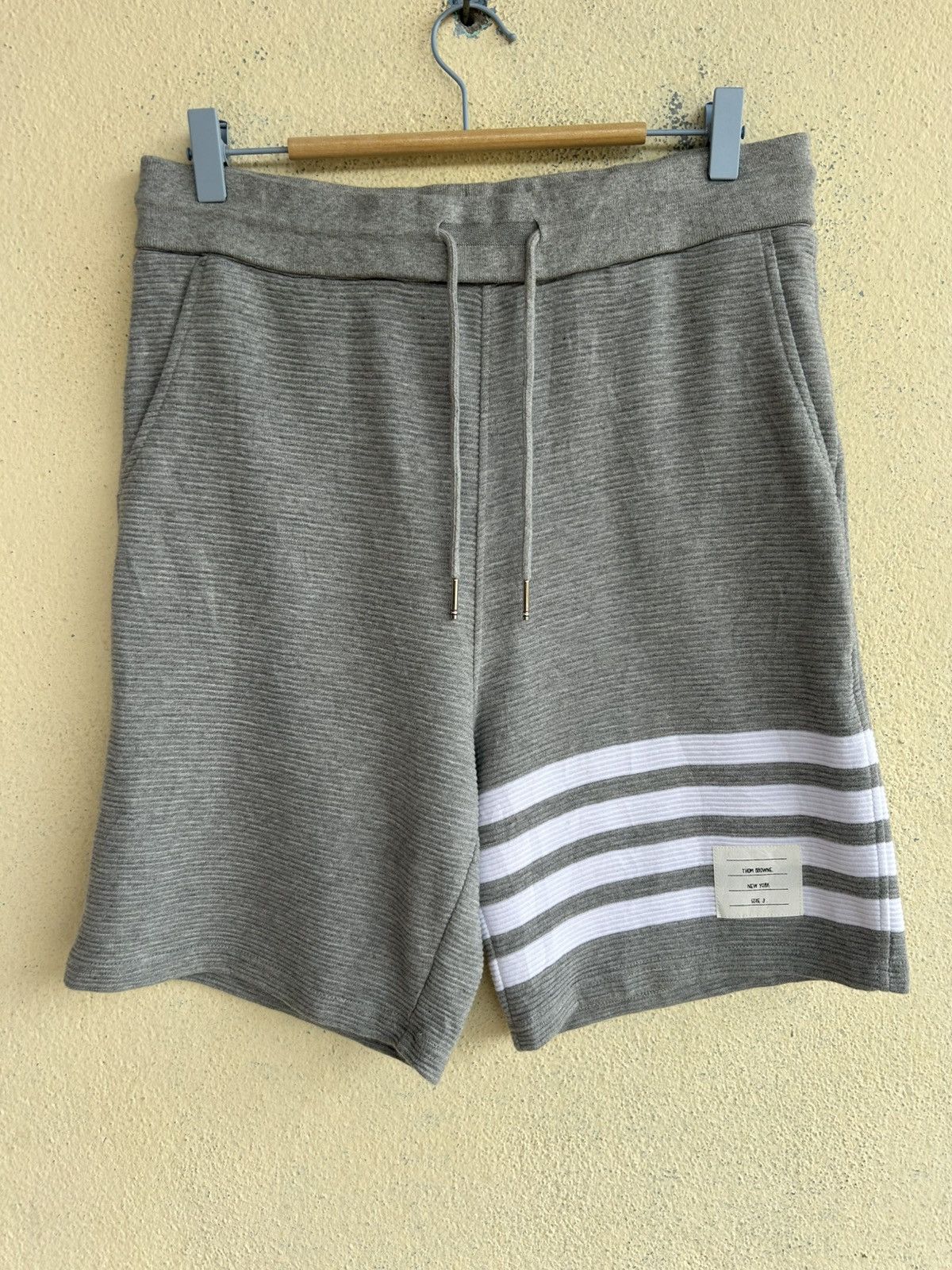 Thom Browne Thom Browne Sweat Short With 4 Bar Stripes Size US 30 / EU 46 - 1 Thumbnail
