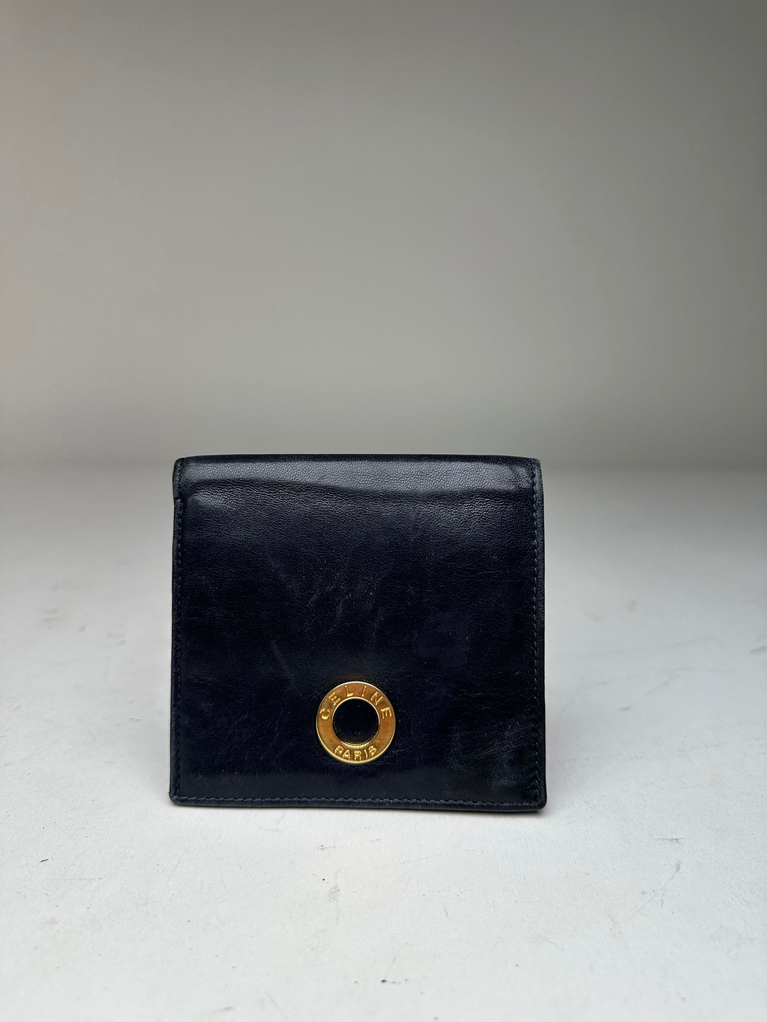 Celine Vintage Paris Leather Flapable Wallet Black Size ONE SIZE - 1 Thumbnail