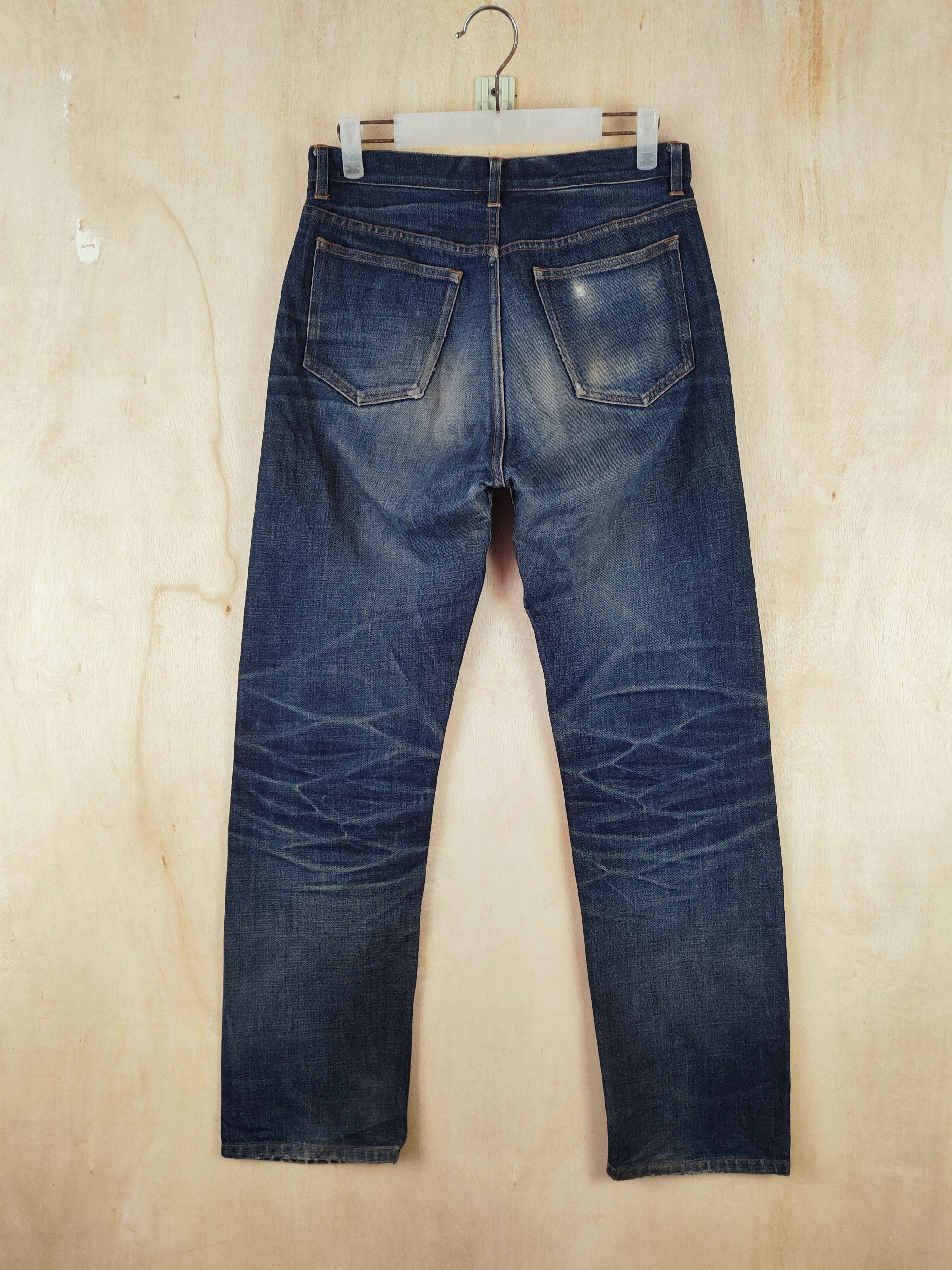 A.P.C. DL A.P.C Dark Blue Distressed Ripped Jeans #S2676 Size US 30 / EU 46 - 7 Thumbnail