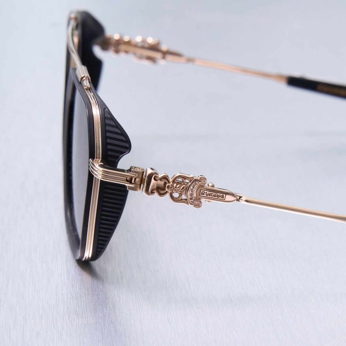 Chrome Hearts CHROME HEARTS HOTATION MBK/GP MATTE BLACK PLASTIC SUNGLASSES Size ONE SIZE - 3 Thumbnail