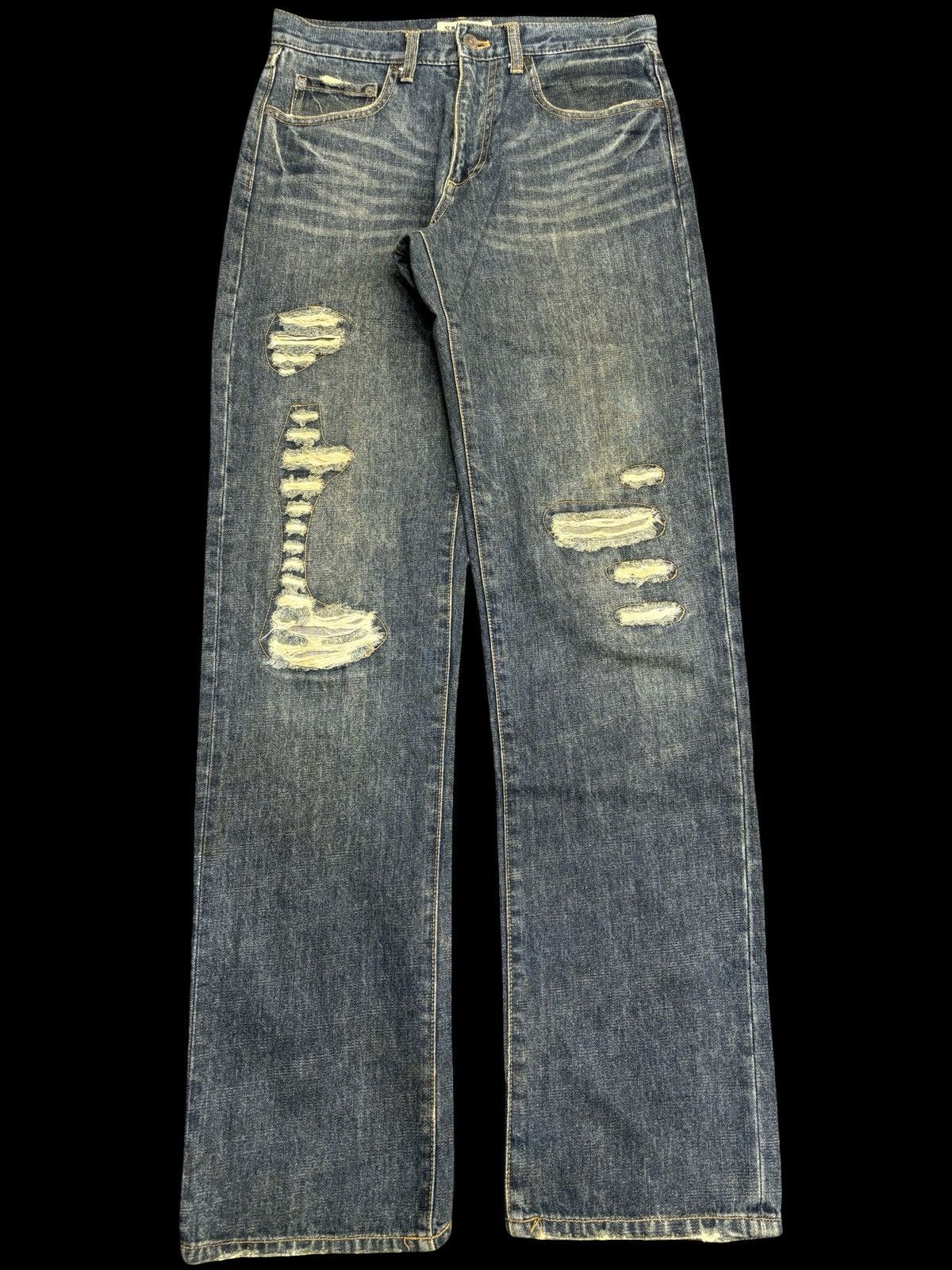 SMITH's Distressed Rip&Repair Rare Sick Dope Denim F552