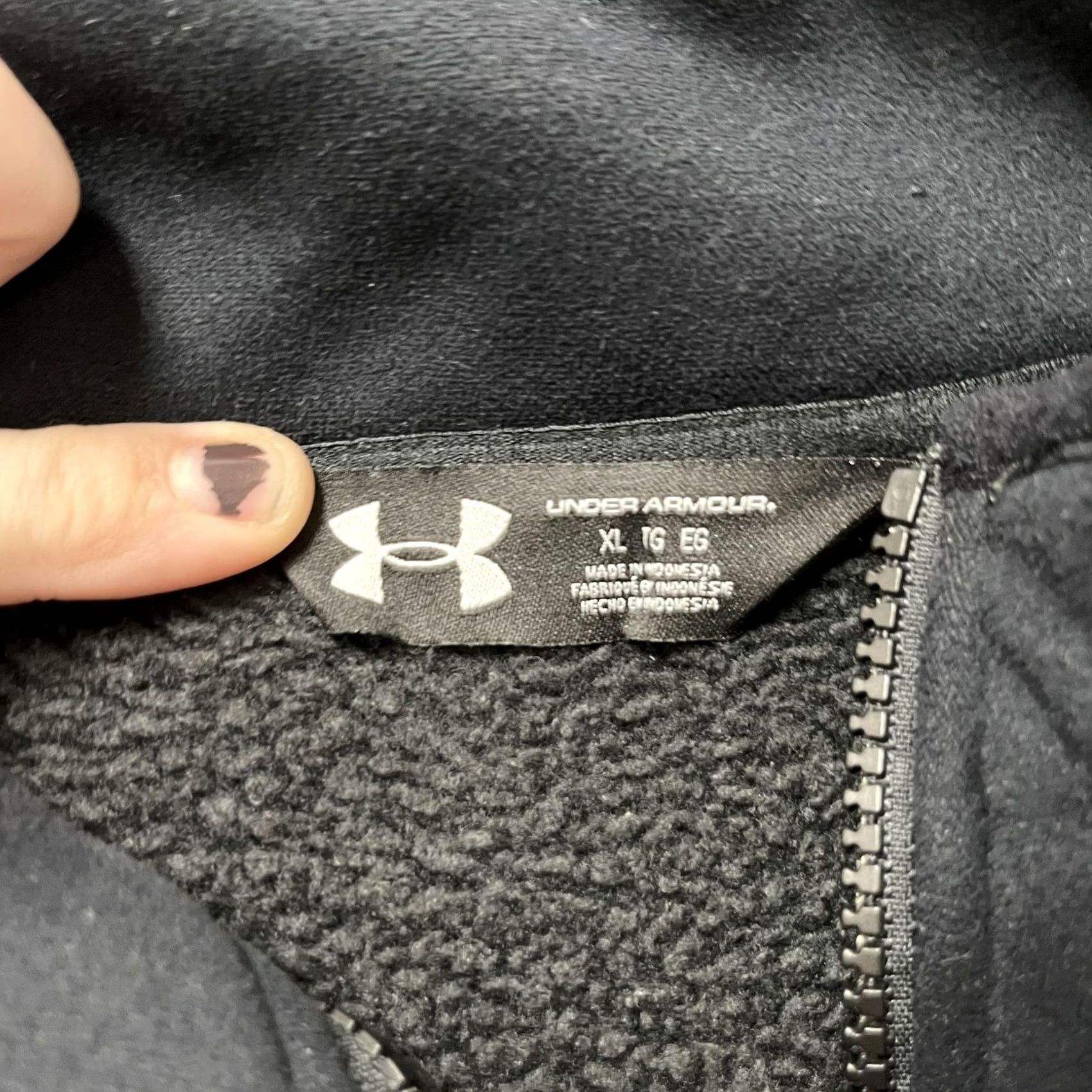 Under Armour Under Armour ColdGear Jacket Mens XL Black Full Zip Softshell Lined Pocketed Size US XL / EU 56 / 4 - 3 Thumbnail