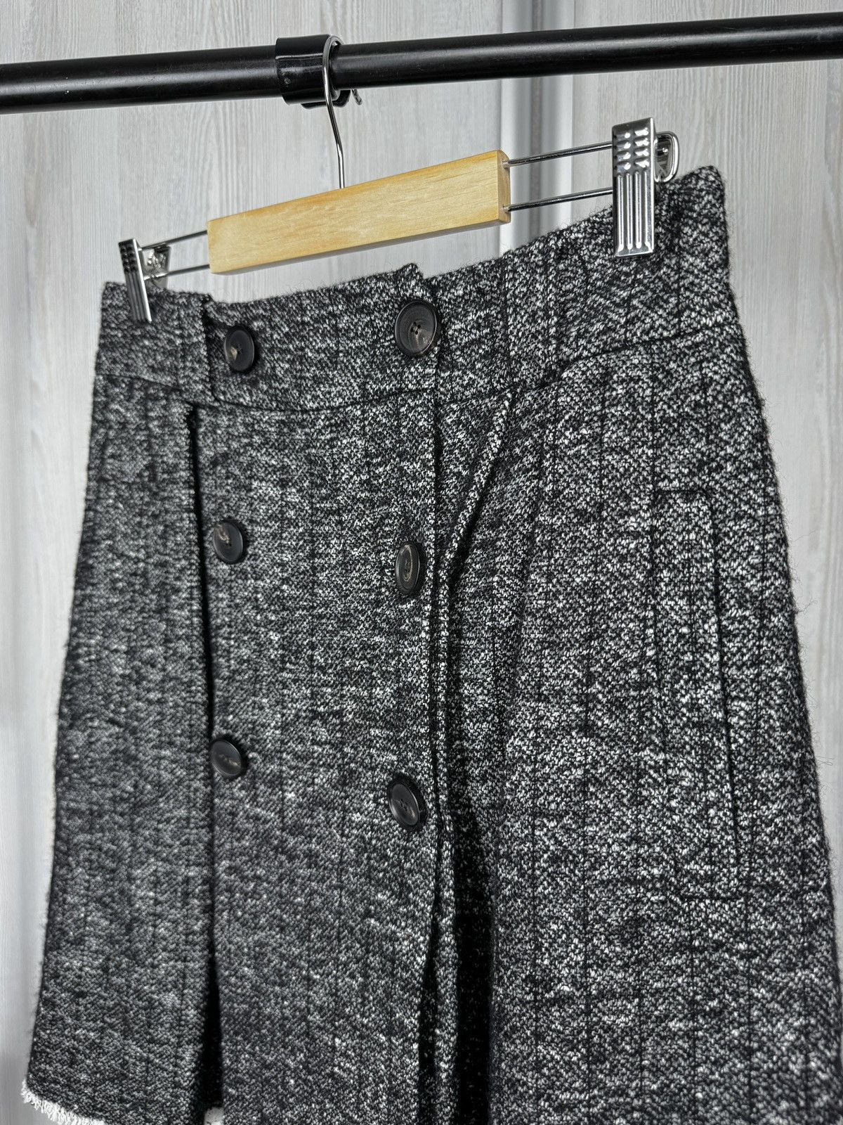 Other Tela Italy Wool Cotton blend grey tweed knee lenght skirt Size 28" / US 6 / IT 42 - 4 Thumbnail