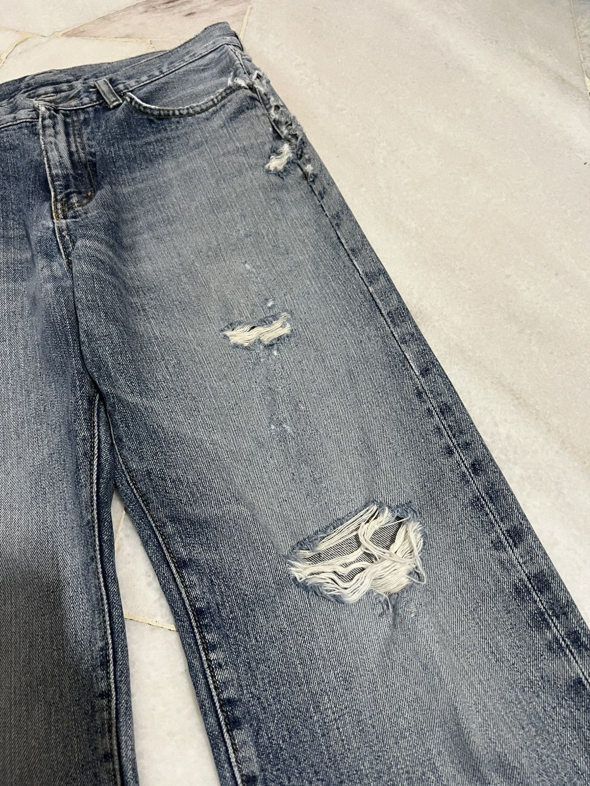 If Six Was Nine × Japanese Brand × Vintage 💥90’s💥Vintage Uniqlo Ripped Distress Jean Japan Size US 30 / EU 46 - 7 Thumbnail