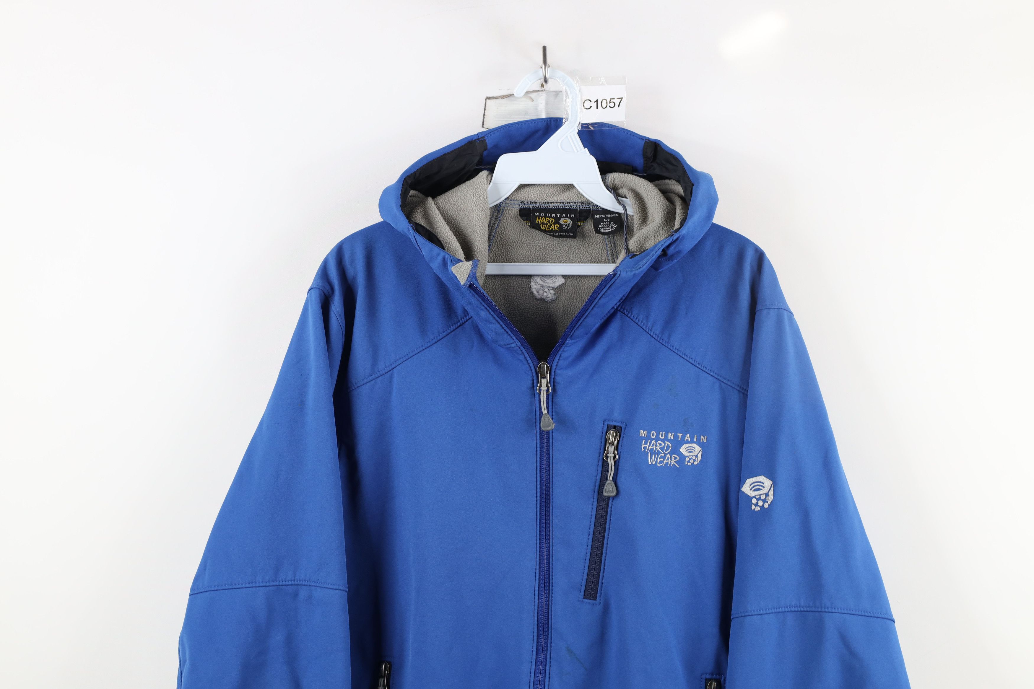 Mountain Hardwear × Vintage Vintage Mountain Hardwear Hooded Soft Shell Jacket Blue Size US L / EU 52-54 / 3 - 2 Thumbnail