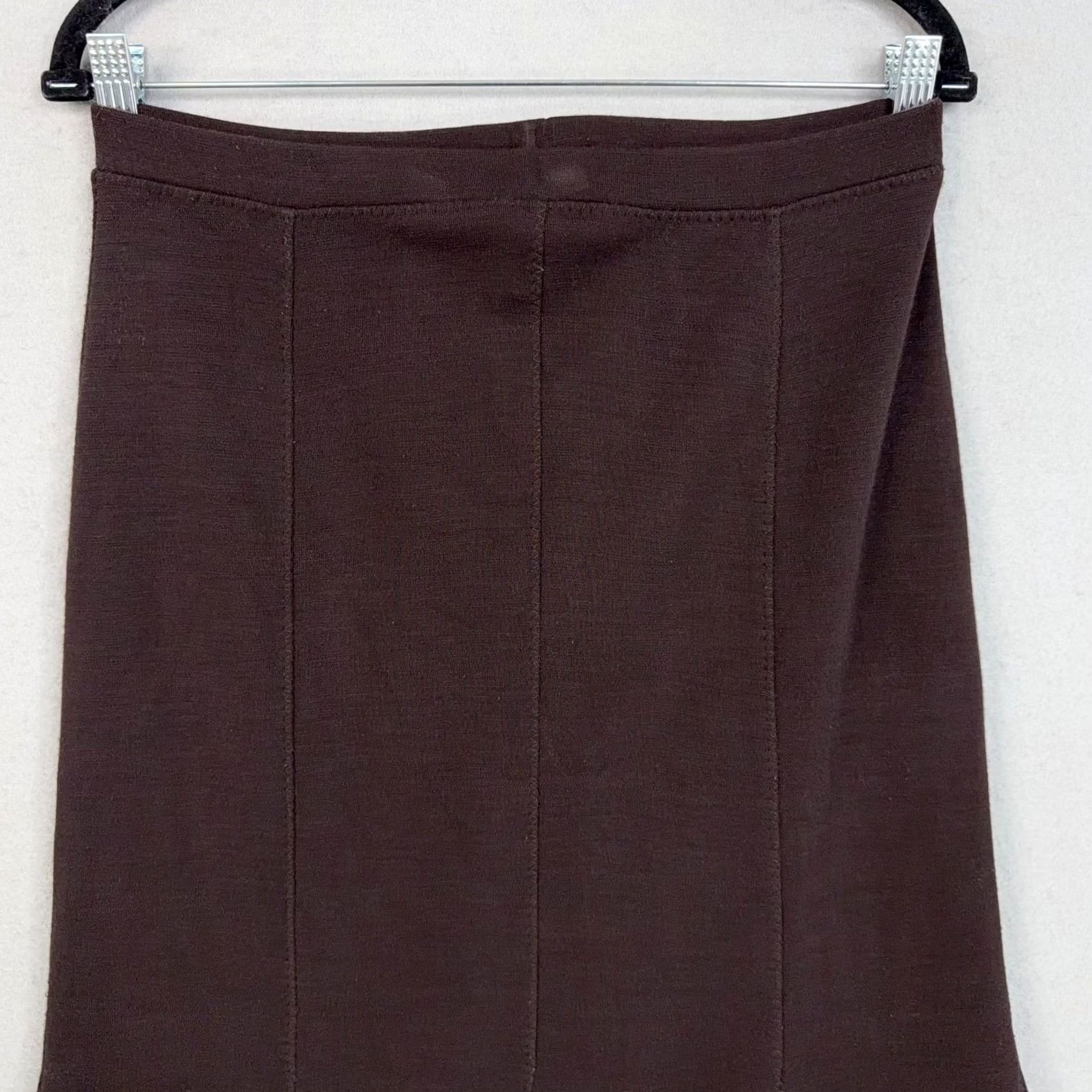 Eileen Fisher Eileen Fisher Skirt Womens Small Brown Knit Trumpet Flare Maxi Minimal USA Size 28" / US 6 / IT 42 - 2 Thumbnail