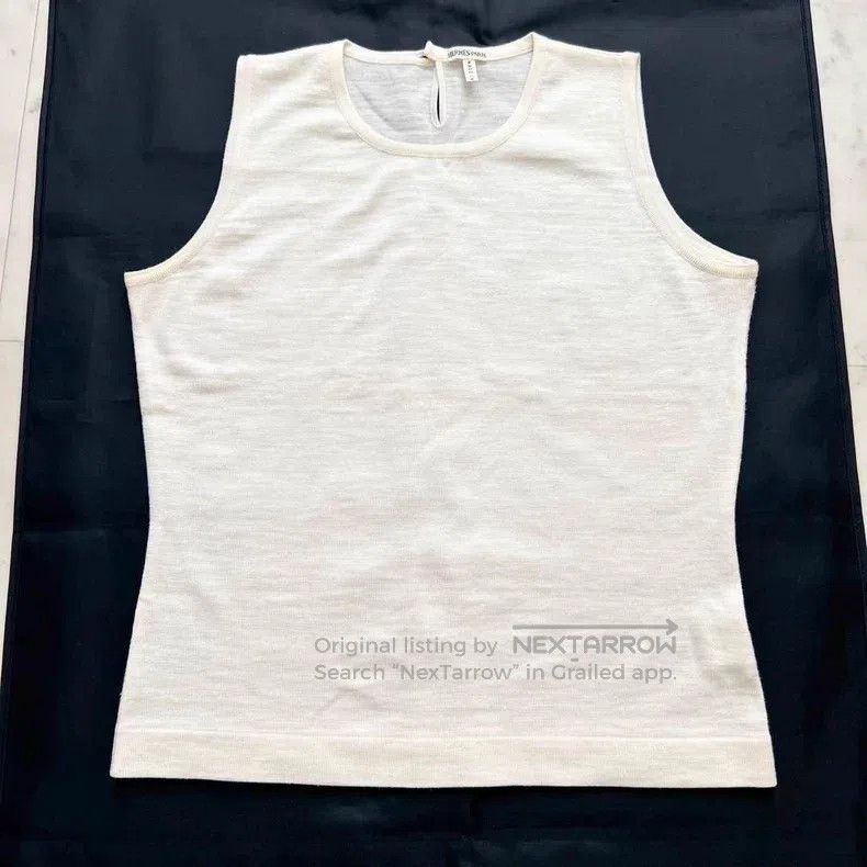 Hermes Hermes Ivory White 100% Wool Material Sleeveless Vest Size M / US 6-8 / IT 42-44 - 1 Thumbnail