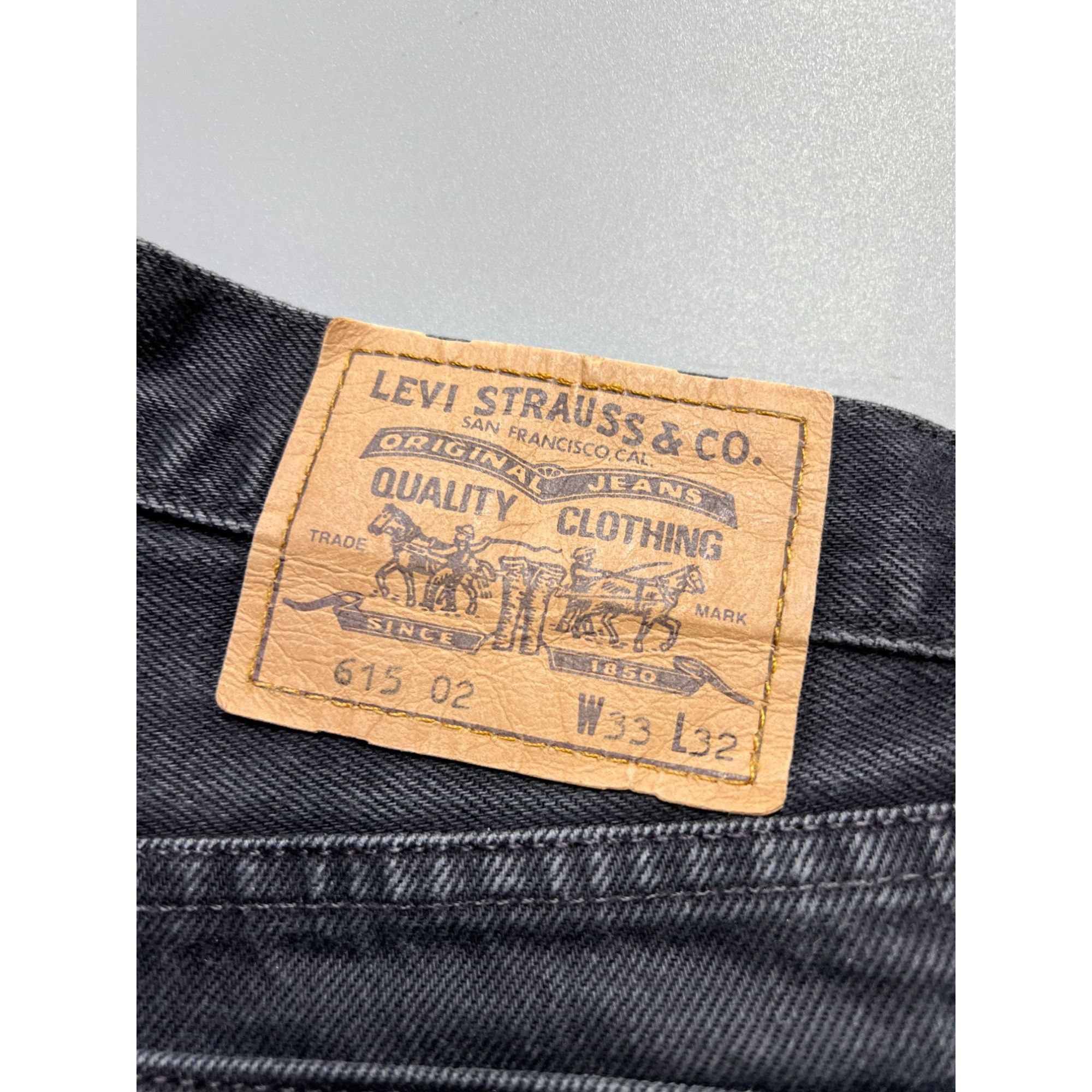 Levi's Vintage Clothing Levi’s 615 Orange Tab Vintage Black Denim Jeans (Y1050) Size US 33 - 12 Thumbnail