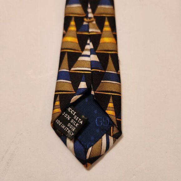 Gucci Gucci men's new black 100%silk tie 3 1/2" X 59" Size ONE SIZE - 7 Thumbnail