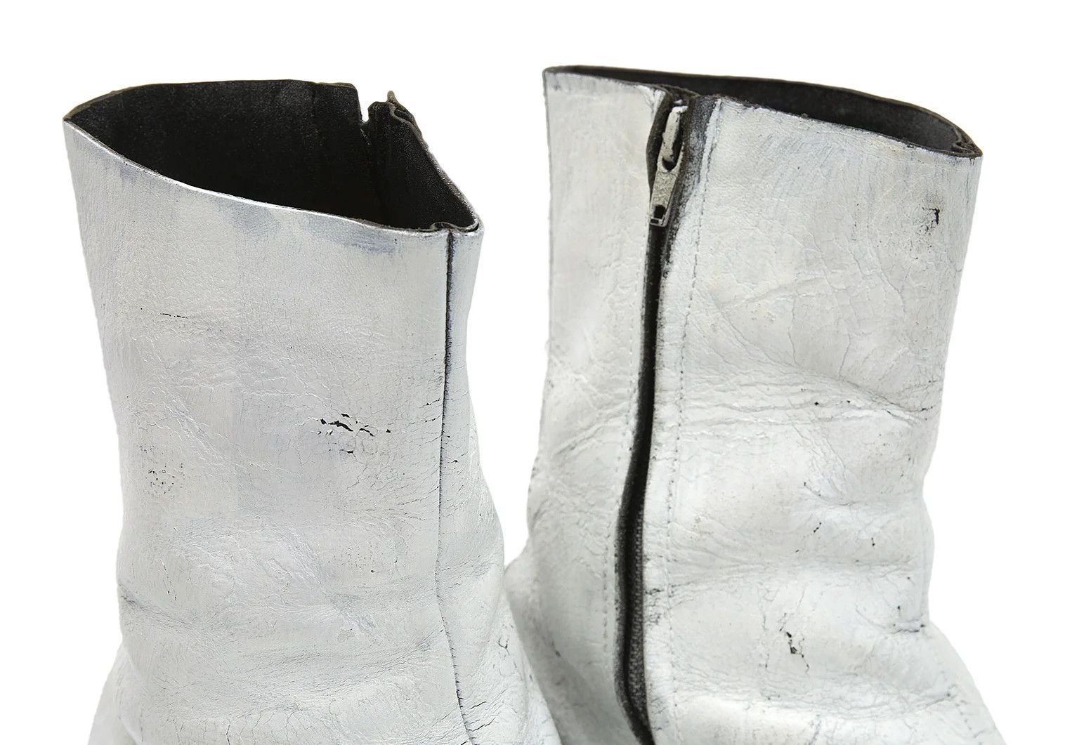 Maison Margiela Square-Toe Painted Leather Boots in White, Size 28cm Size US 10 / EU 43 - 8 Thumbnail
