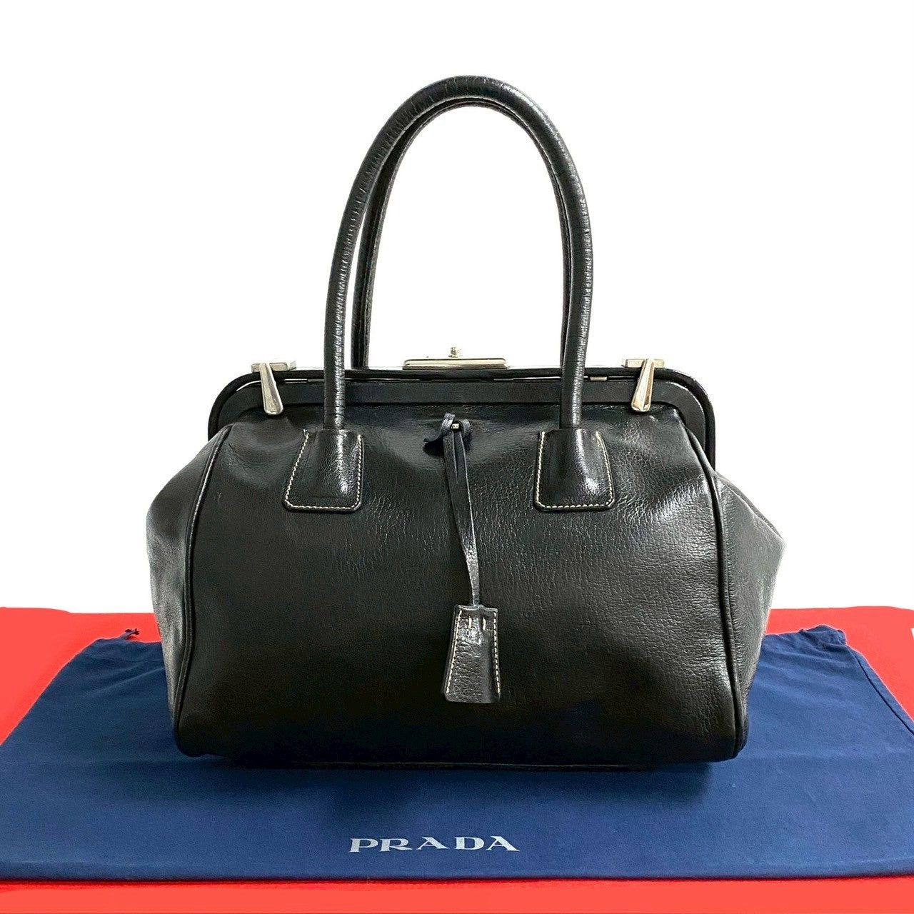 Prada Prada Handbag Black Leather Size ONE SIZE - 1 Thumbnail