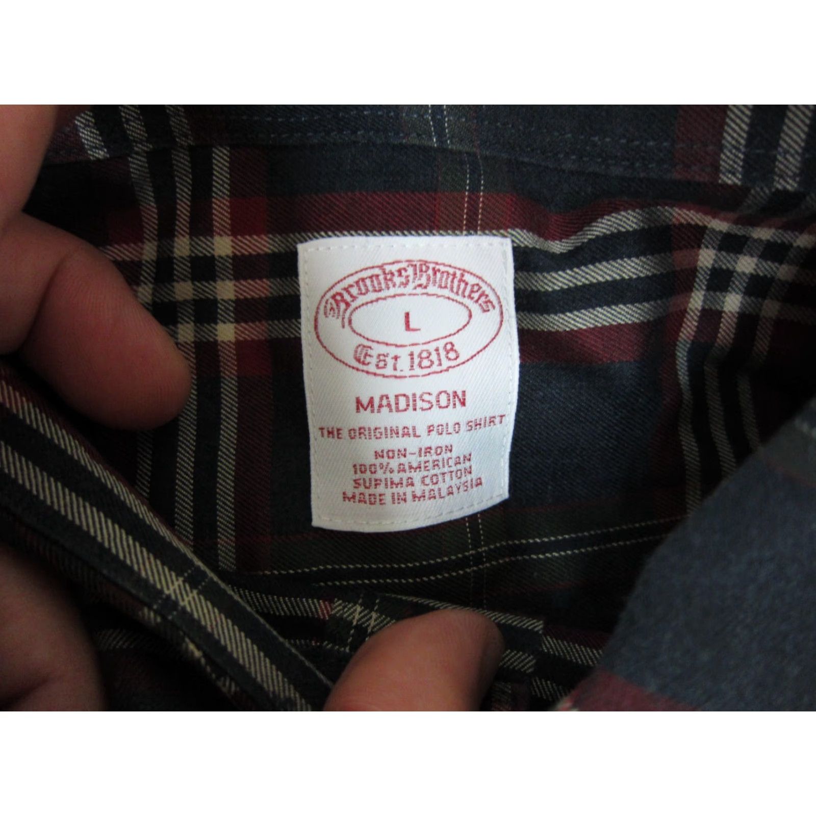 Brooks Brothers Brooks Brothers Shirt Mens Large X Blue Supima Cotton Button Up Plaid Long Sleeve Collared 90s Vintage No Size US L / EU 52-54 / 3 - 3 Thumbnail