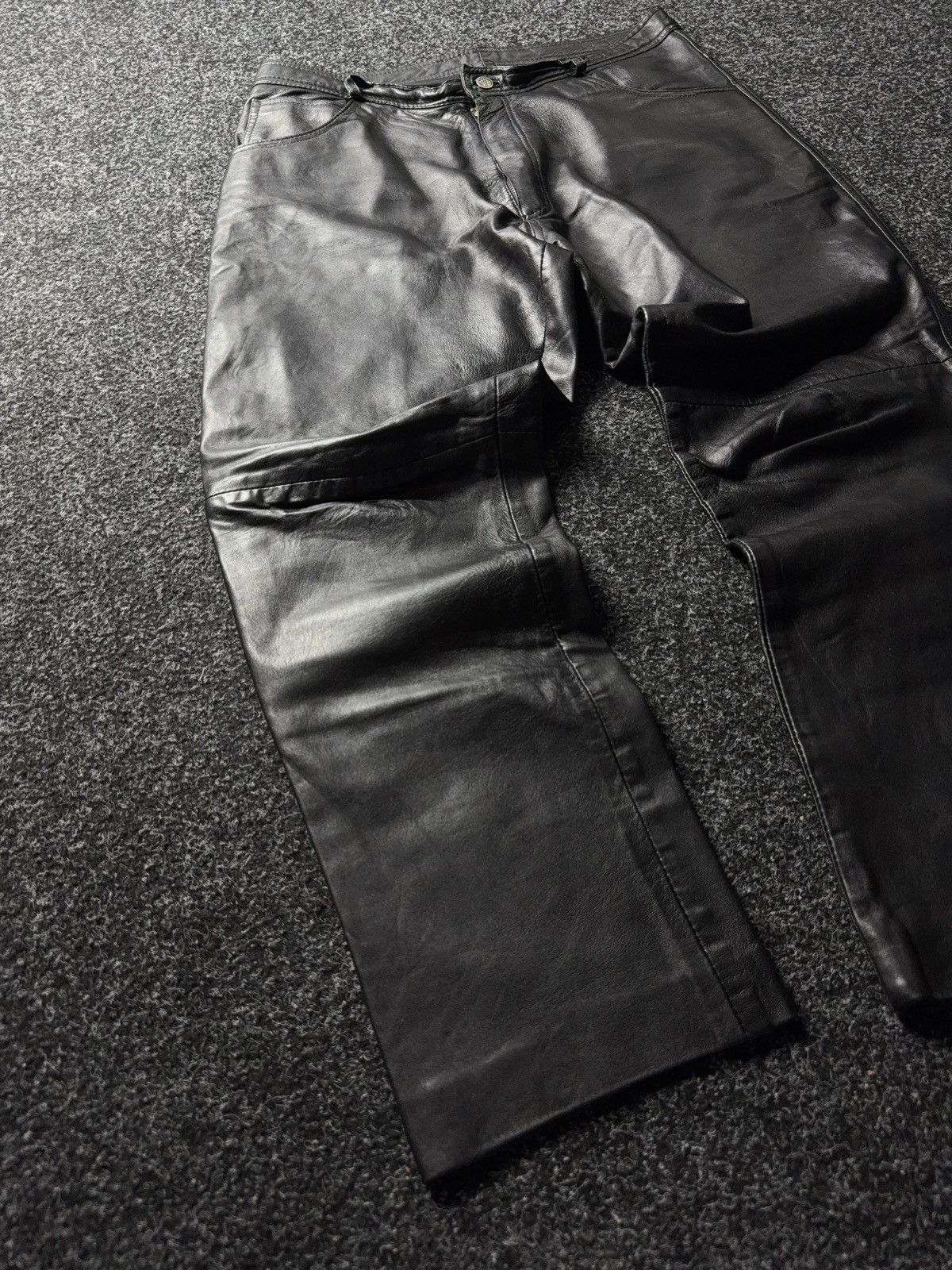 Leather Y2K Vintage Leather Pants Opium Style Alt Biker USA Rare Size US 34 / EU 50 - 2 Thumbnail