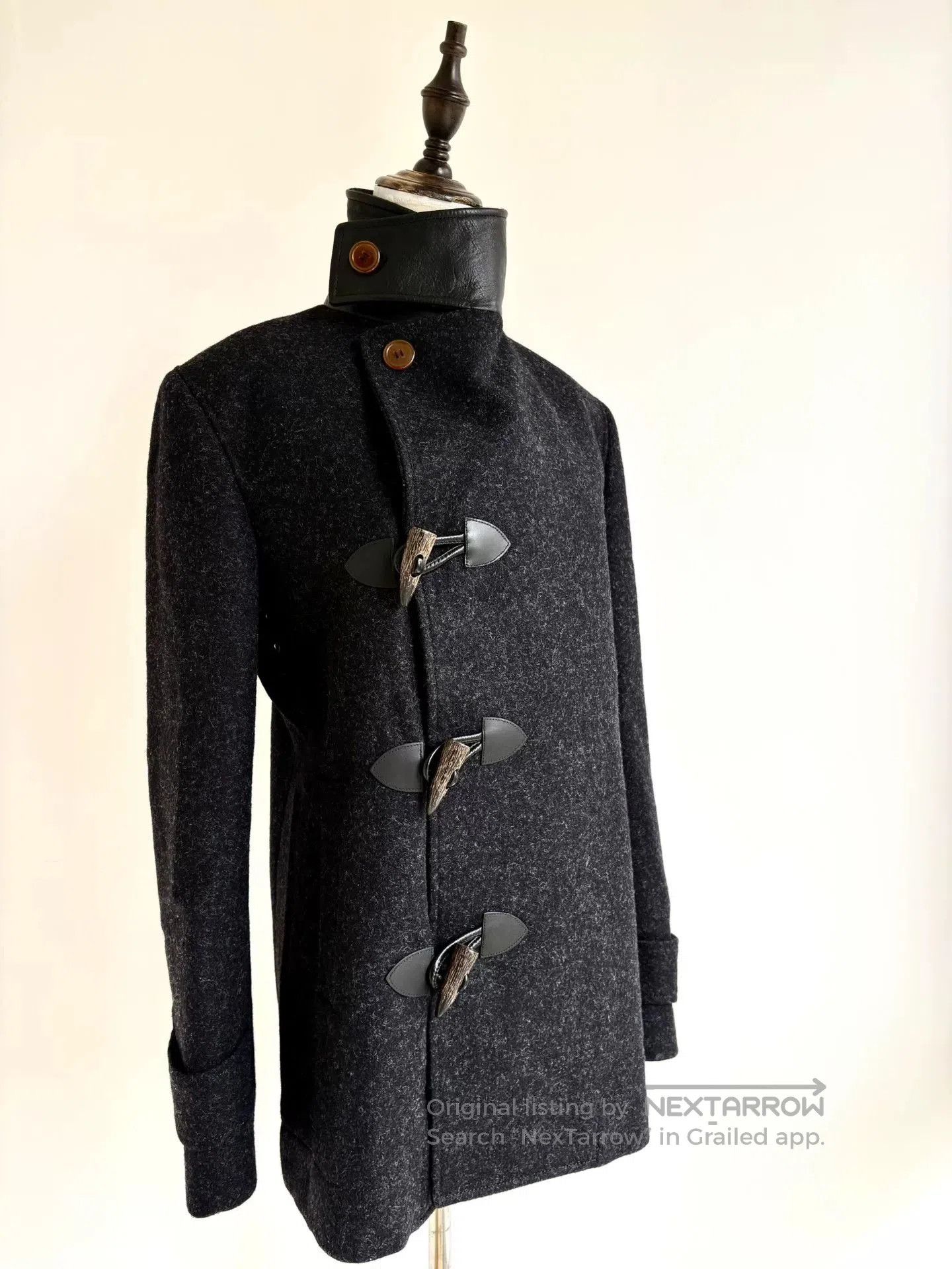 Vivienne Westwood vivienne westwood black gray leather coat. Size L / US 10 / IT 46 - 2 Thumbnail