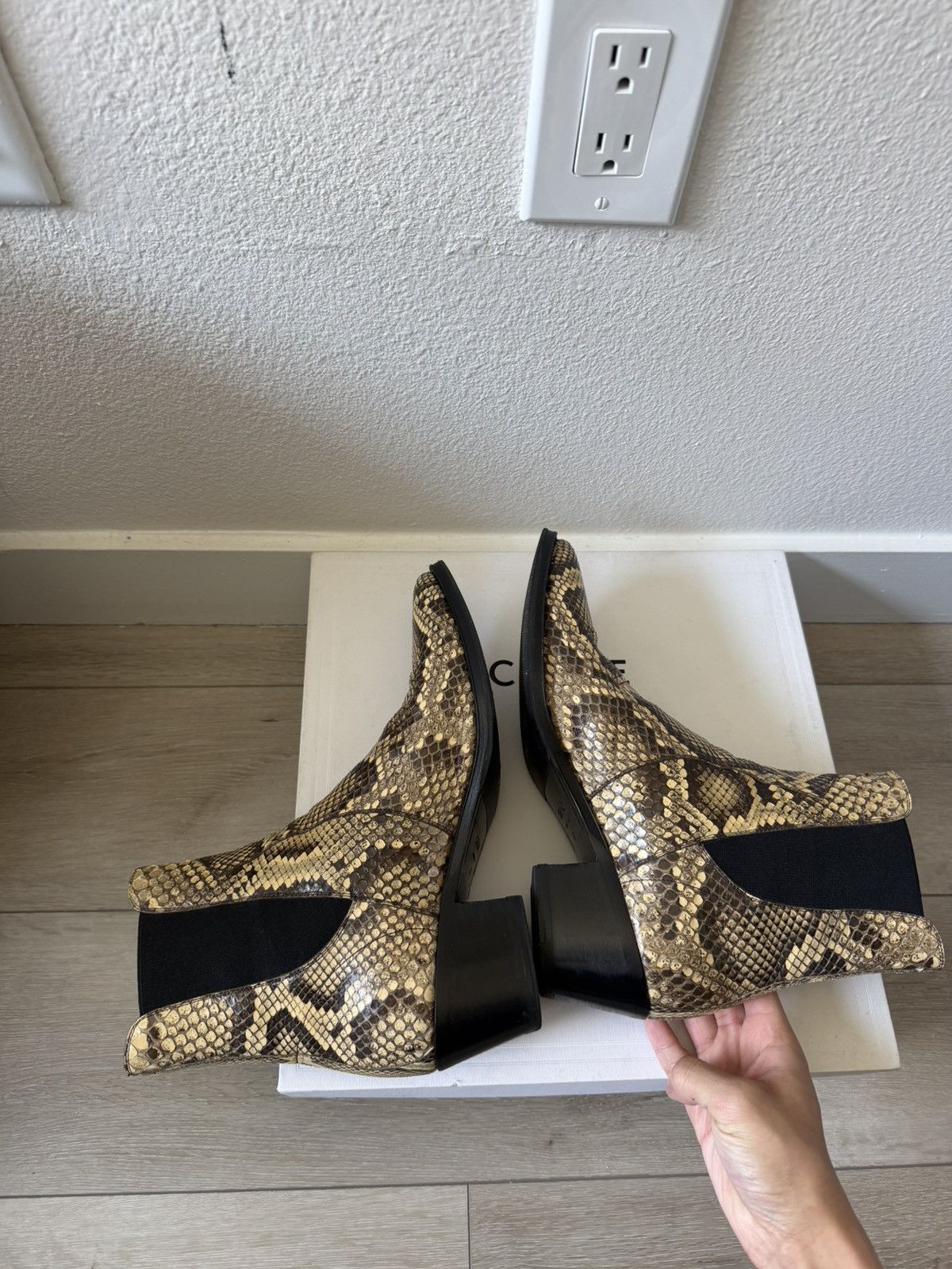 Celine Python Camargue Shiny Western Chelsea Boots 42 Size US 9 / EU 42 - 5 Thumbnail