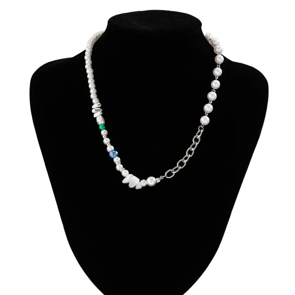 Jewelry Irregular Crushed Stone Imitation Pearl Necklace Size ONE SIZE - 4 Thumbnail
