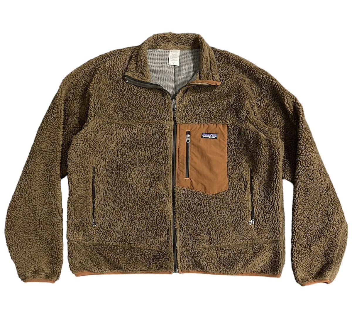 image of Vintage Patagonia Retro X Deep Pile Fleece Jacket in Brown, Men's (Size XL)