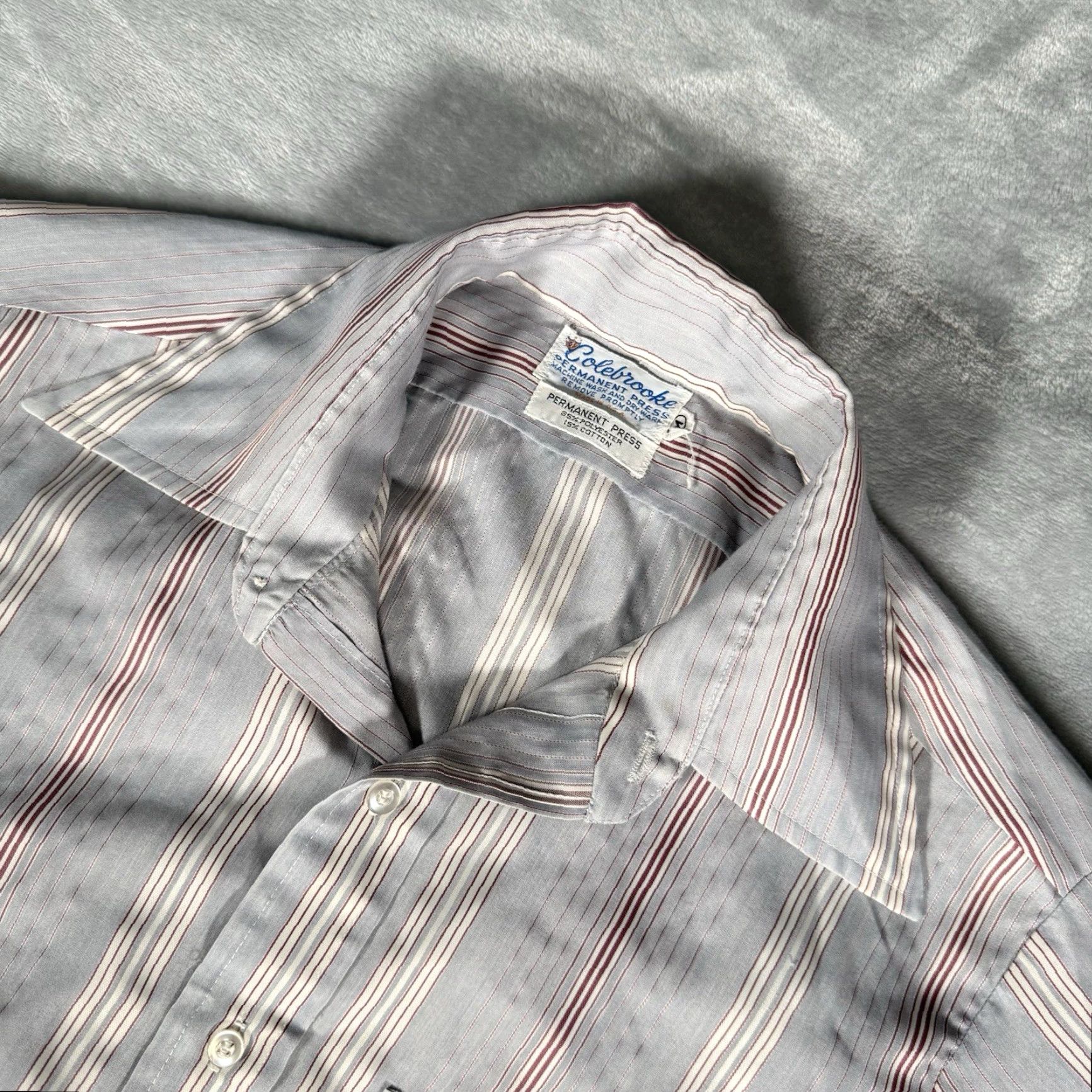 Vintage VINTAGE Colebrooke Permanent Press Striped Shirt Mens M Short Sleeve 70s Size US M / EU 48-50 / 2 - 2 Thumbnail