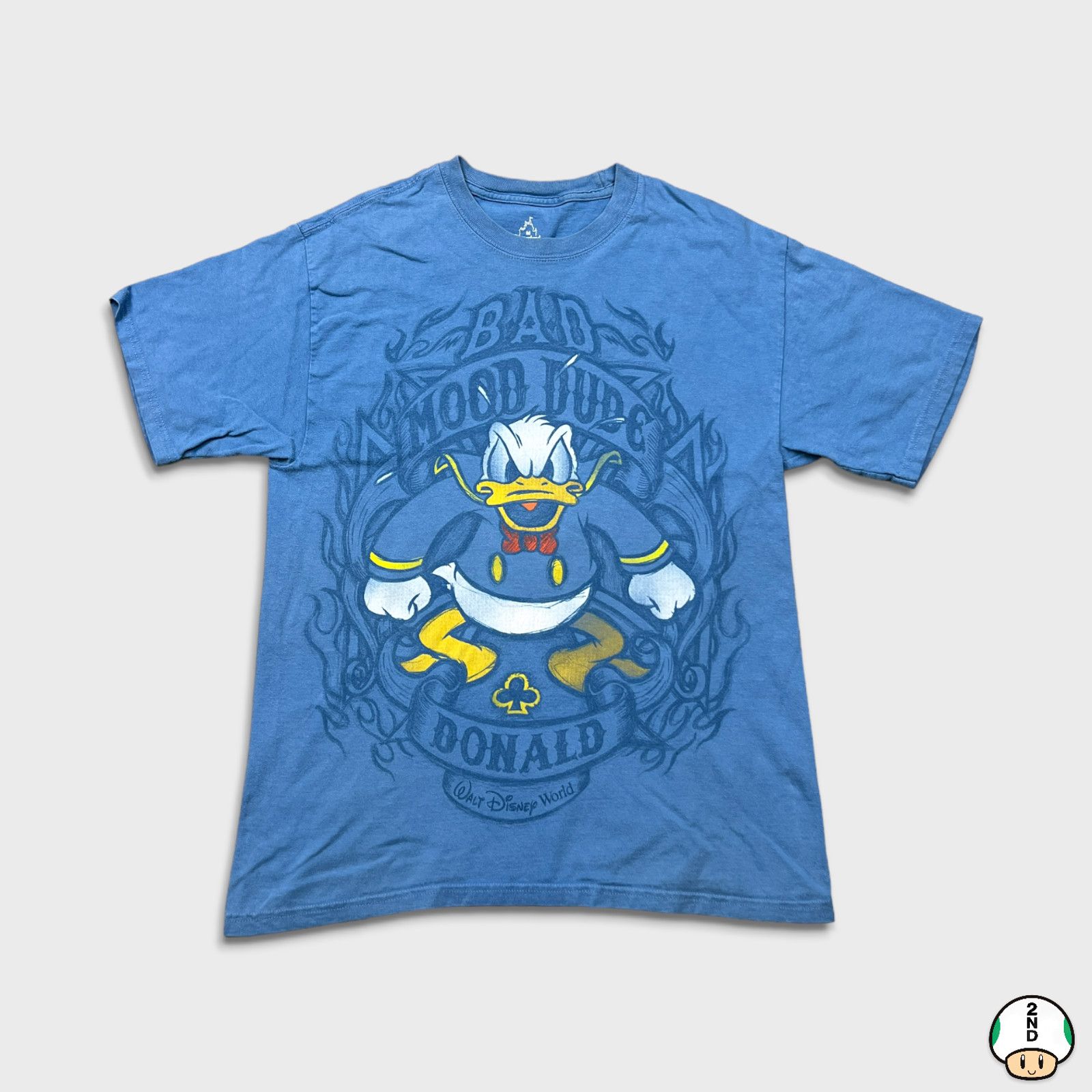 Disney × Vintage Disney Donald Duck T Shirt Medium Bad Mood Dude Graphic Tee Size US M / EU 48-50 / 2 - 1 Thumbnail