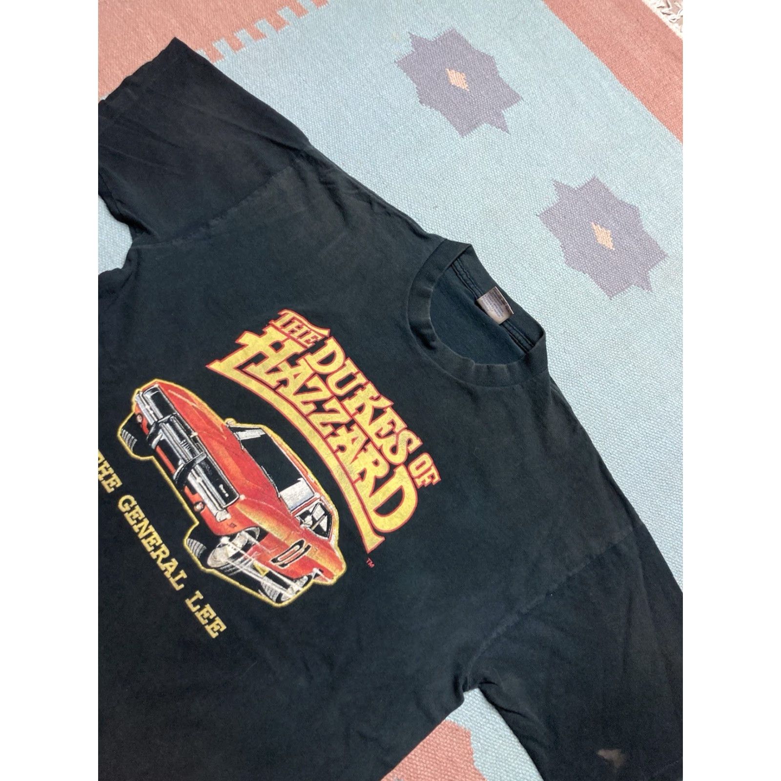 Lee VINTAGE 90s graphic T-Shirt DukeS of Hazzard General Lee TV Movie Promo XL Mens Black Size US XL / EU 56 / 4 - 4 Thumbnail