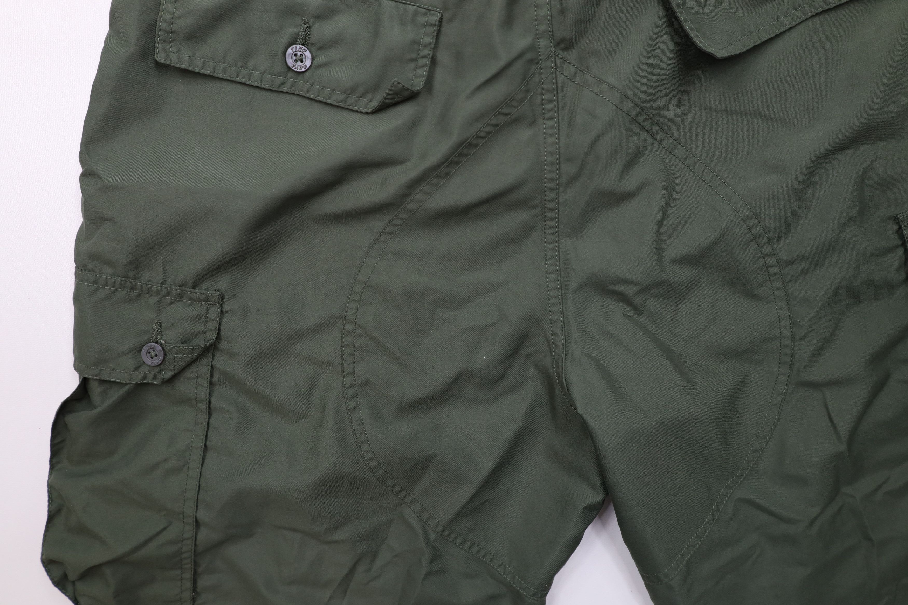 Vintage Vintage 90s Y2K Streetwear Baggy Wide Leg Cargo Pants Green Size US 32 / EU 48 - 14 Thumbnail