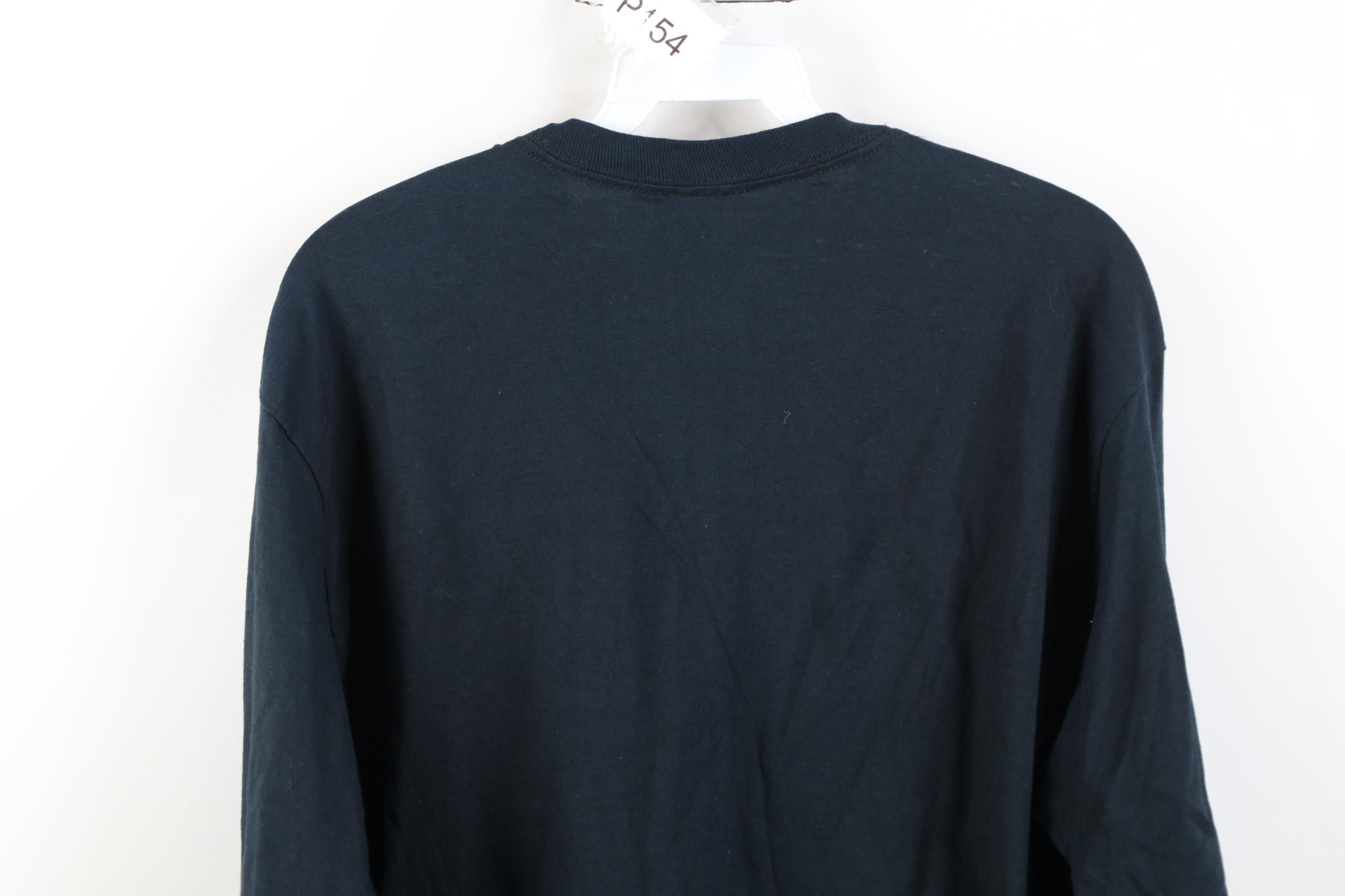 Vintage Vintage 90s Y2K Streetwear Cotton Long Sleeve T-Shirt Black Size US S / EU 44-46 / 1 - 10 Thumbnail