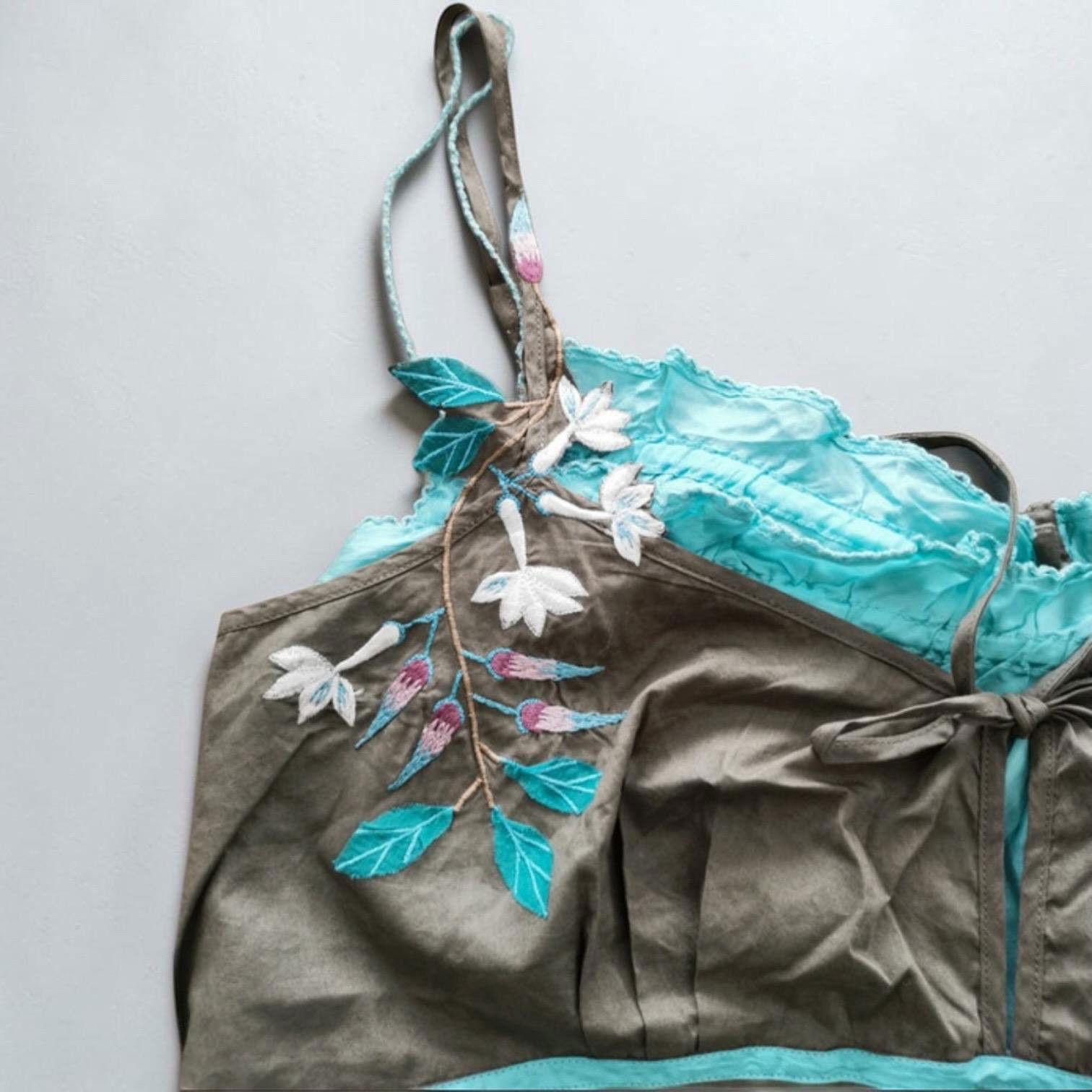 Other The Cop Copine Turquoise Lace Top Size ONE SIZE - 2 Thumbnail